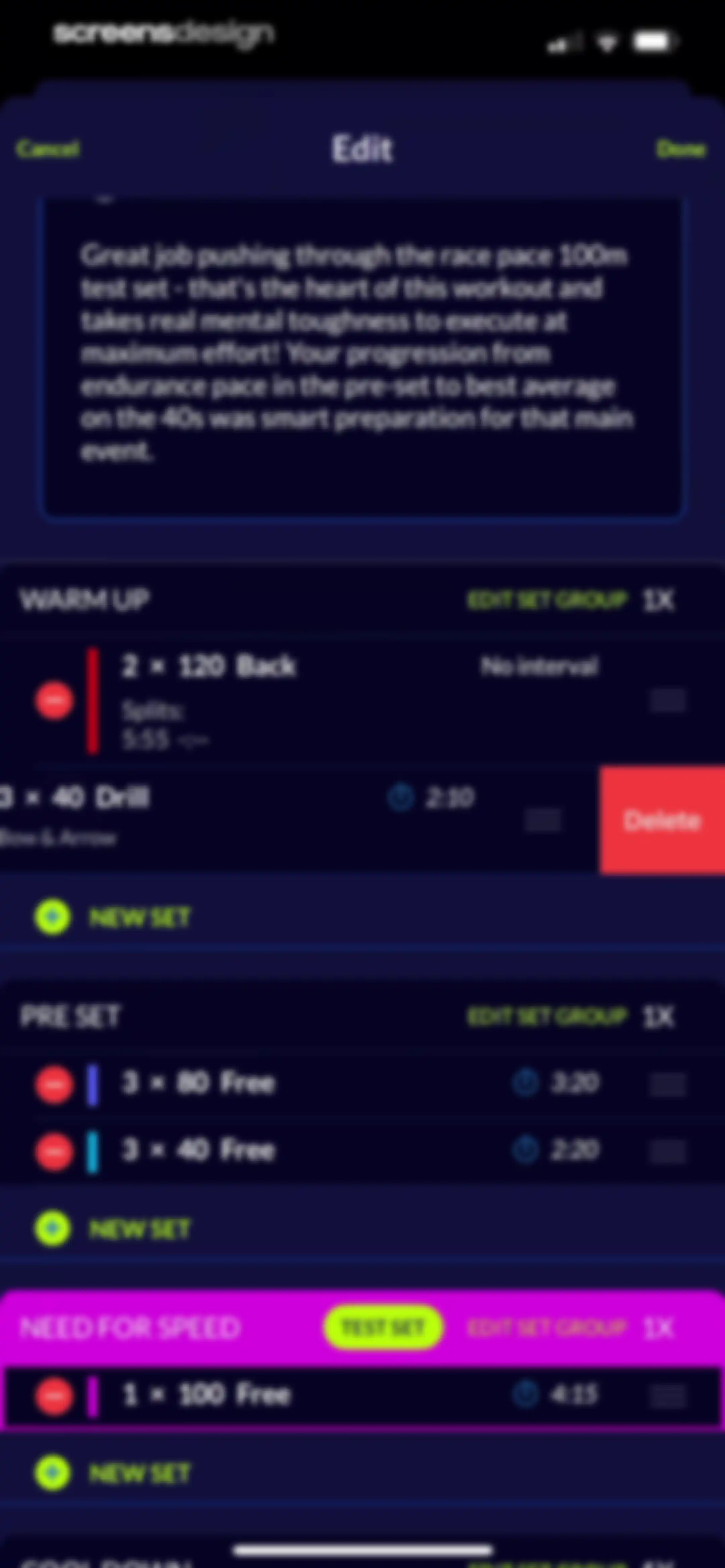 MySwimPro: #1 Swim Workout App screen 85