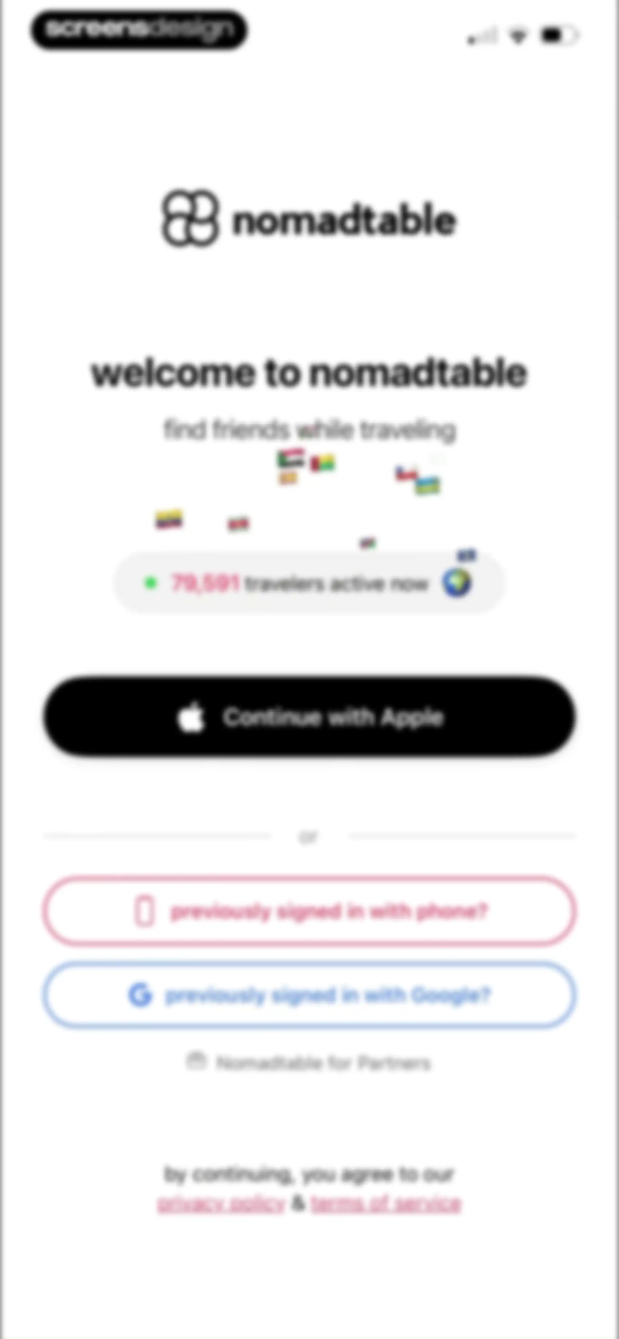 nomadtable: travel friends screen 3