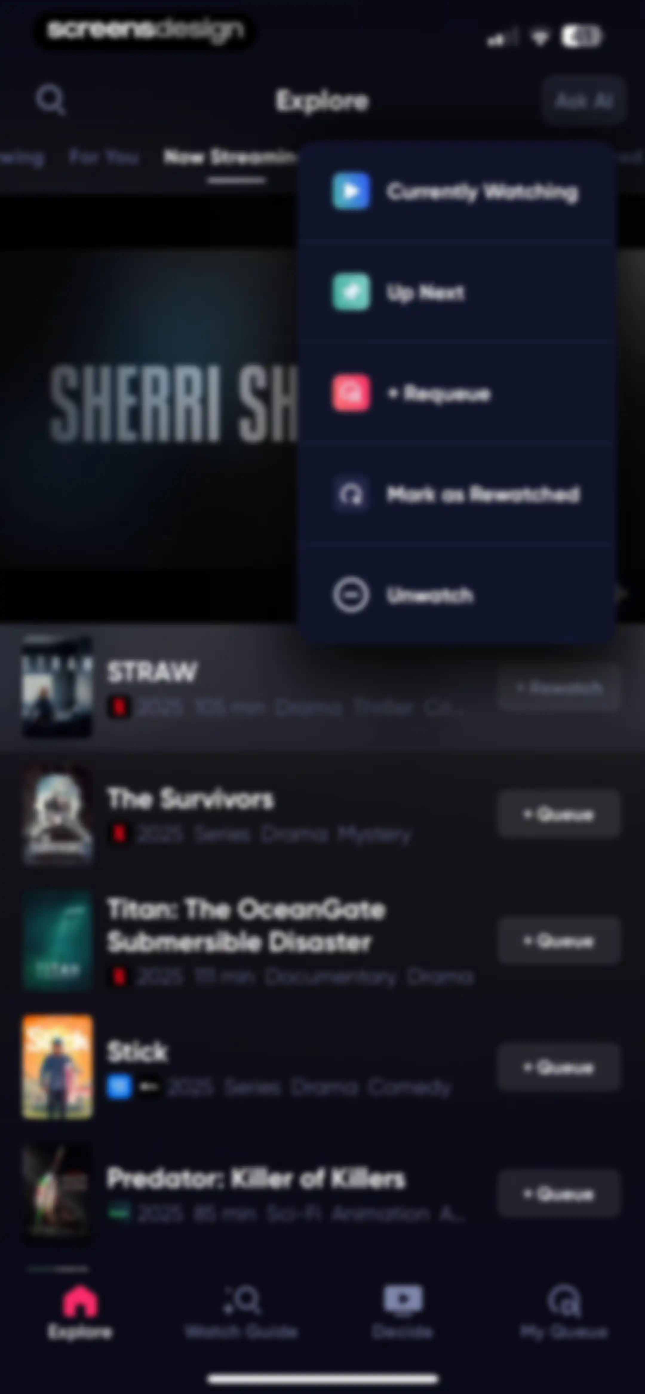Queue - Find Movies & Shows screen 64