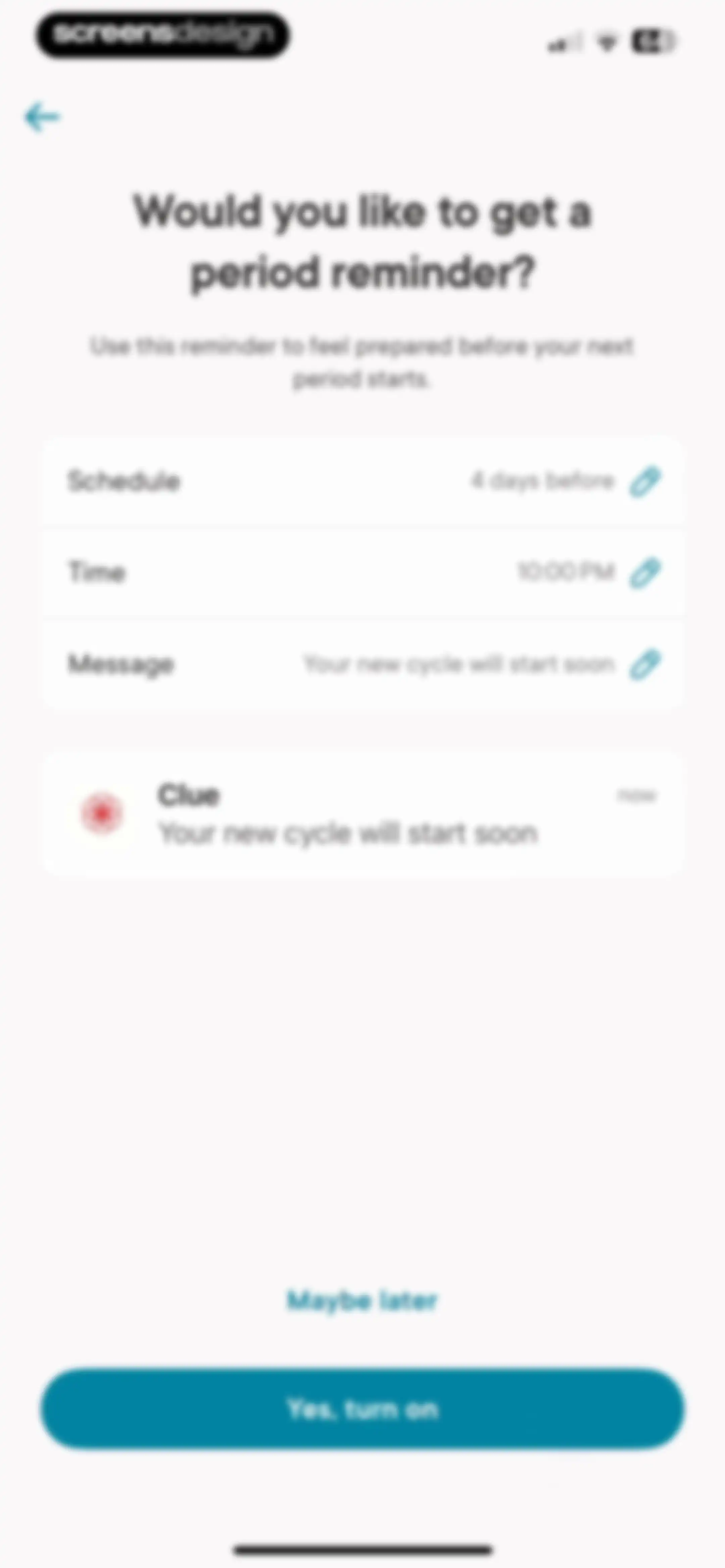 Clue Period & Cycle Tracker screen 21