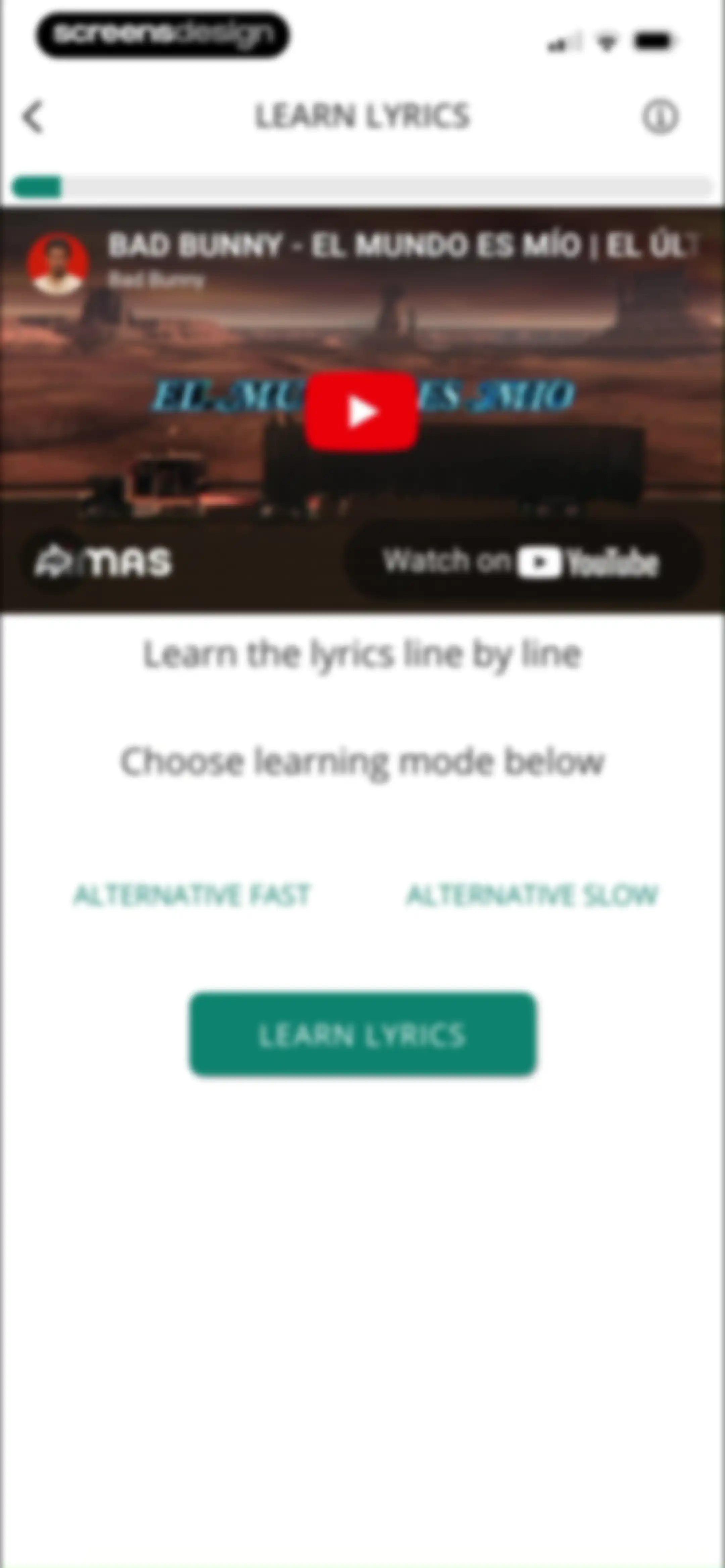 LyricFluent: Learn Languages screen 62