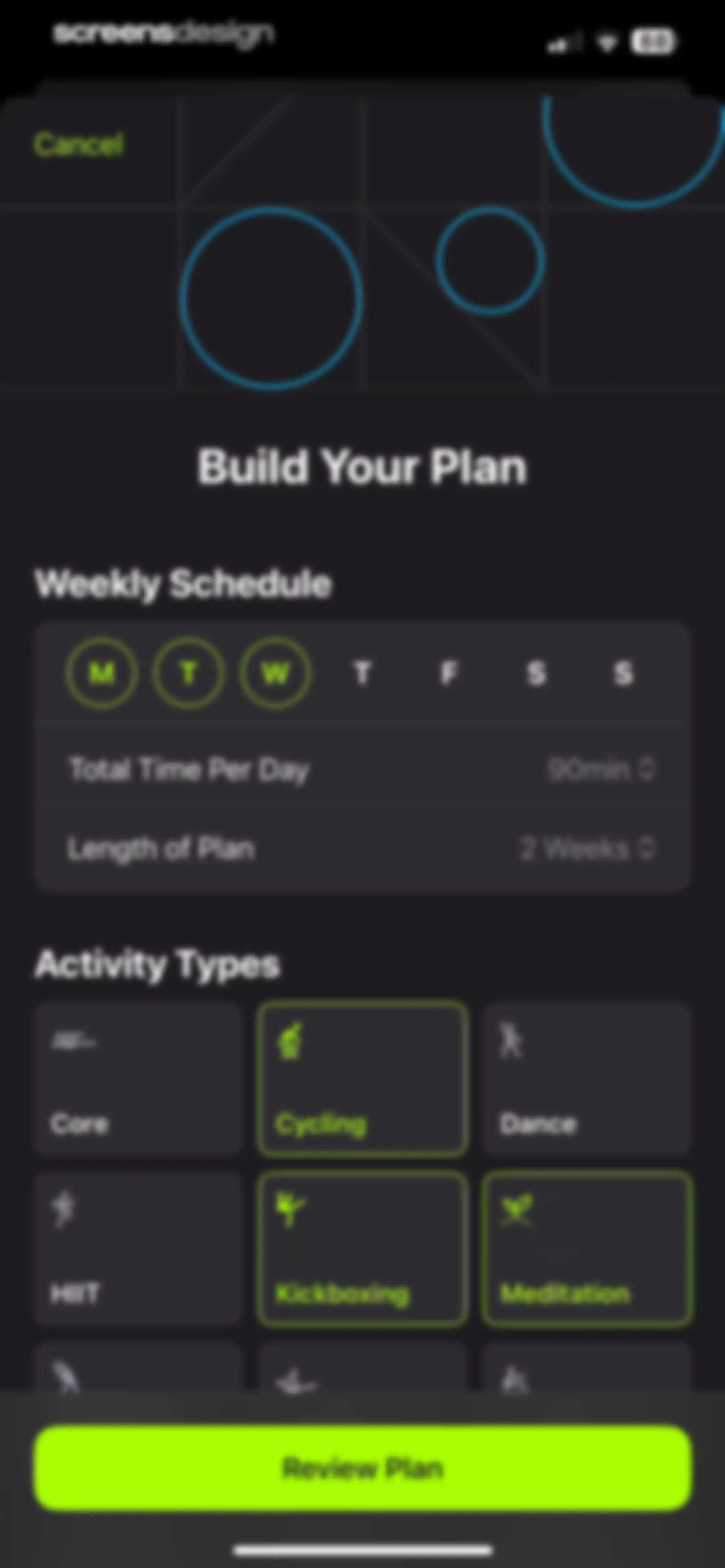Apple Fitness screen 131
