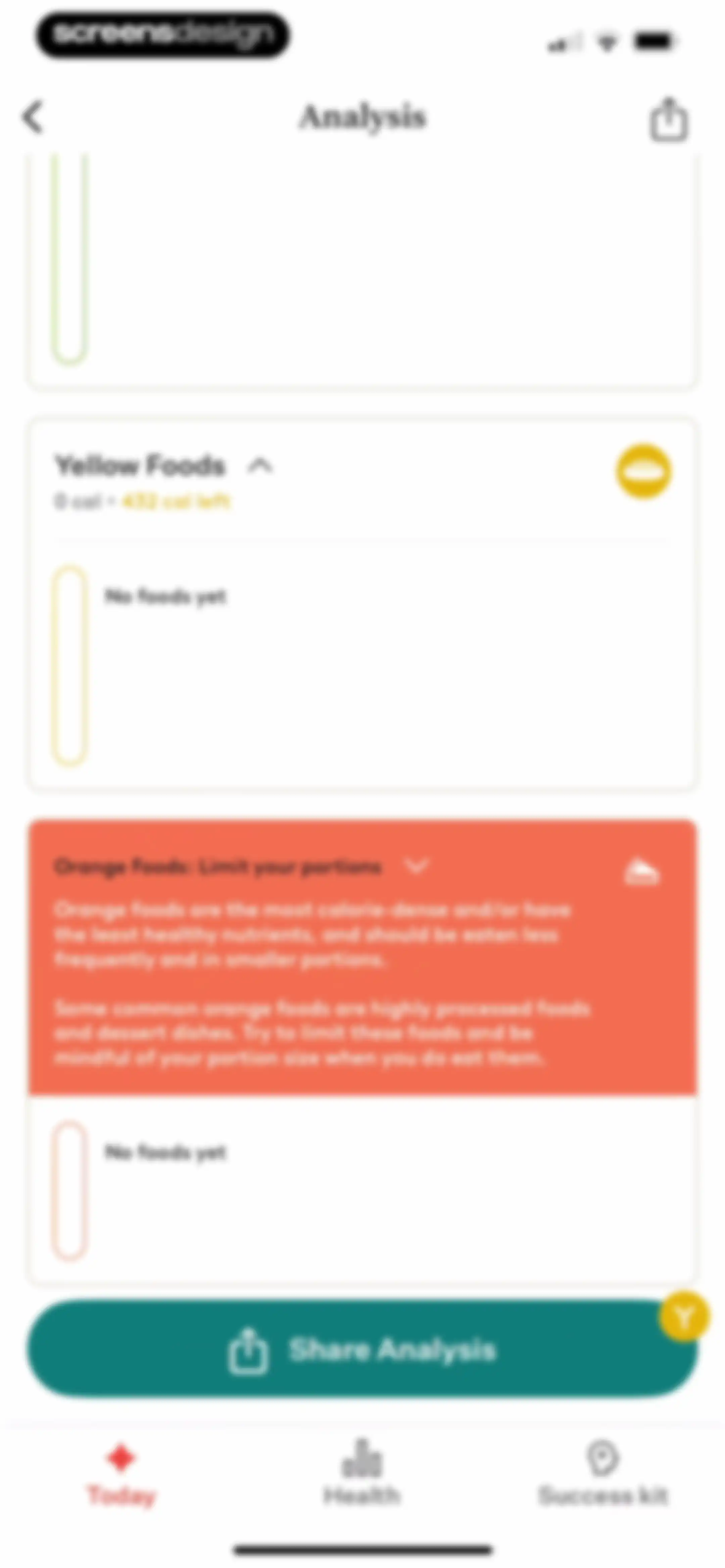 Noom Weight Loss, Food Tracker screen 140