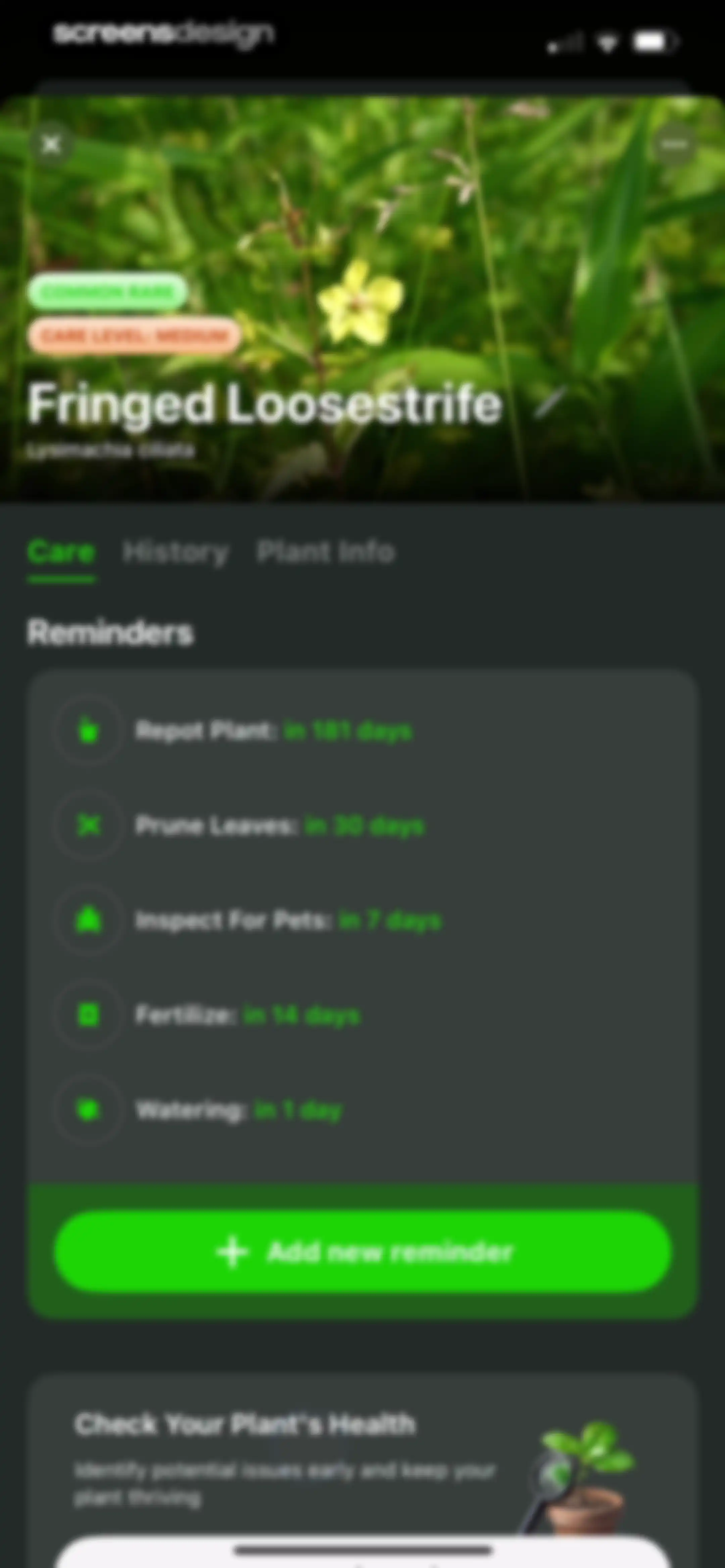 Plant Identifier & Care App screen 72