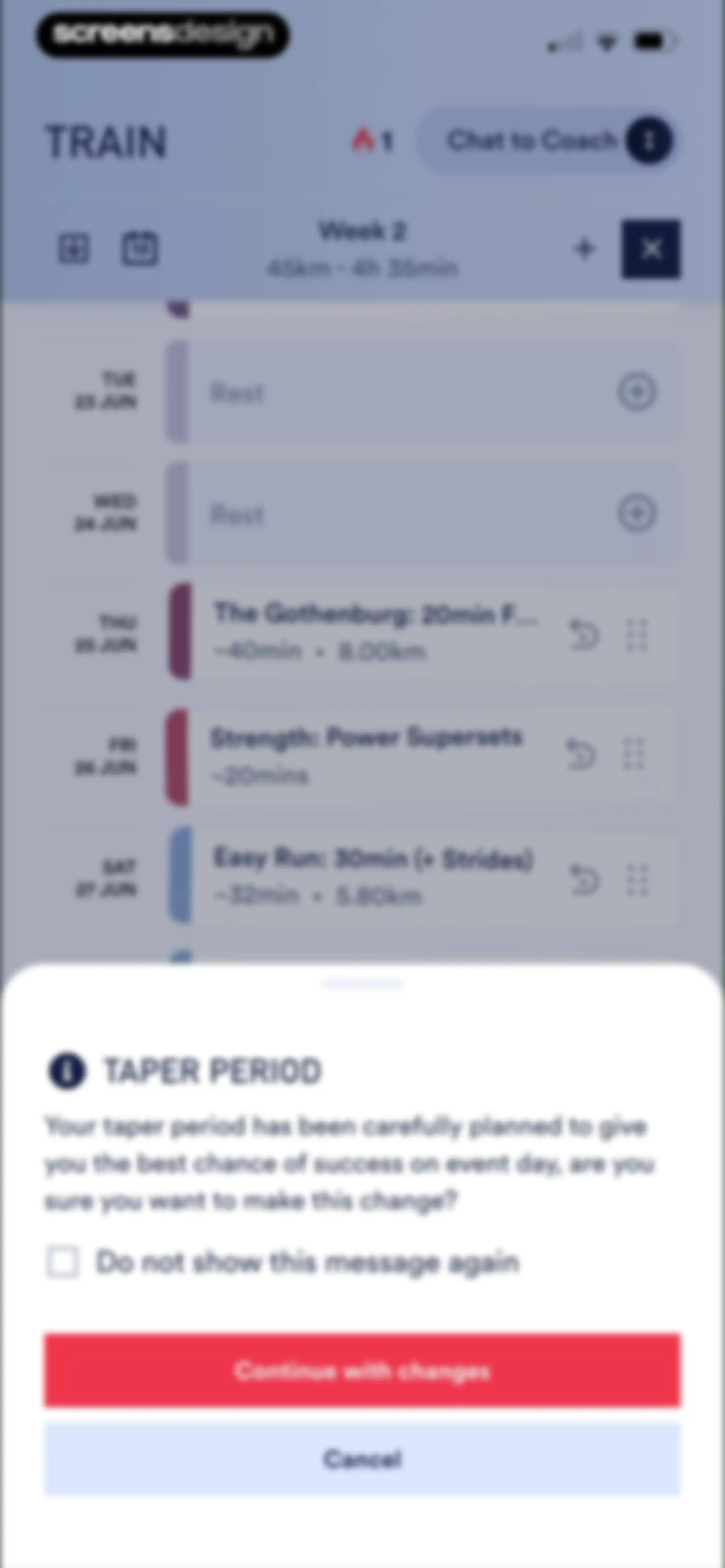 Coopah: The Run Coaching App screen 122
