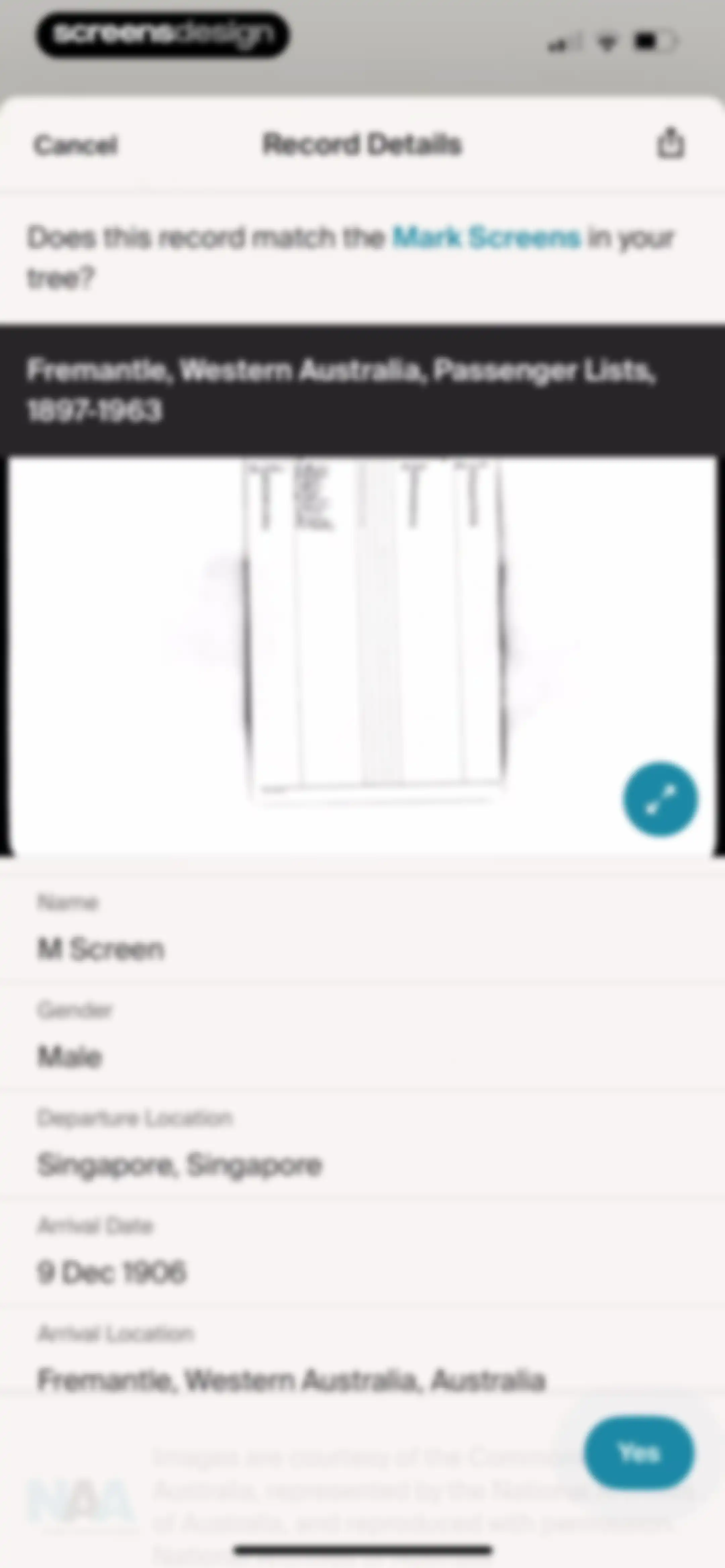 Ancestry: Family History & DNA screen 91