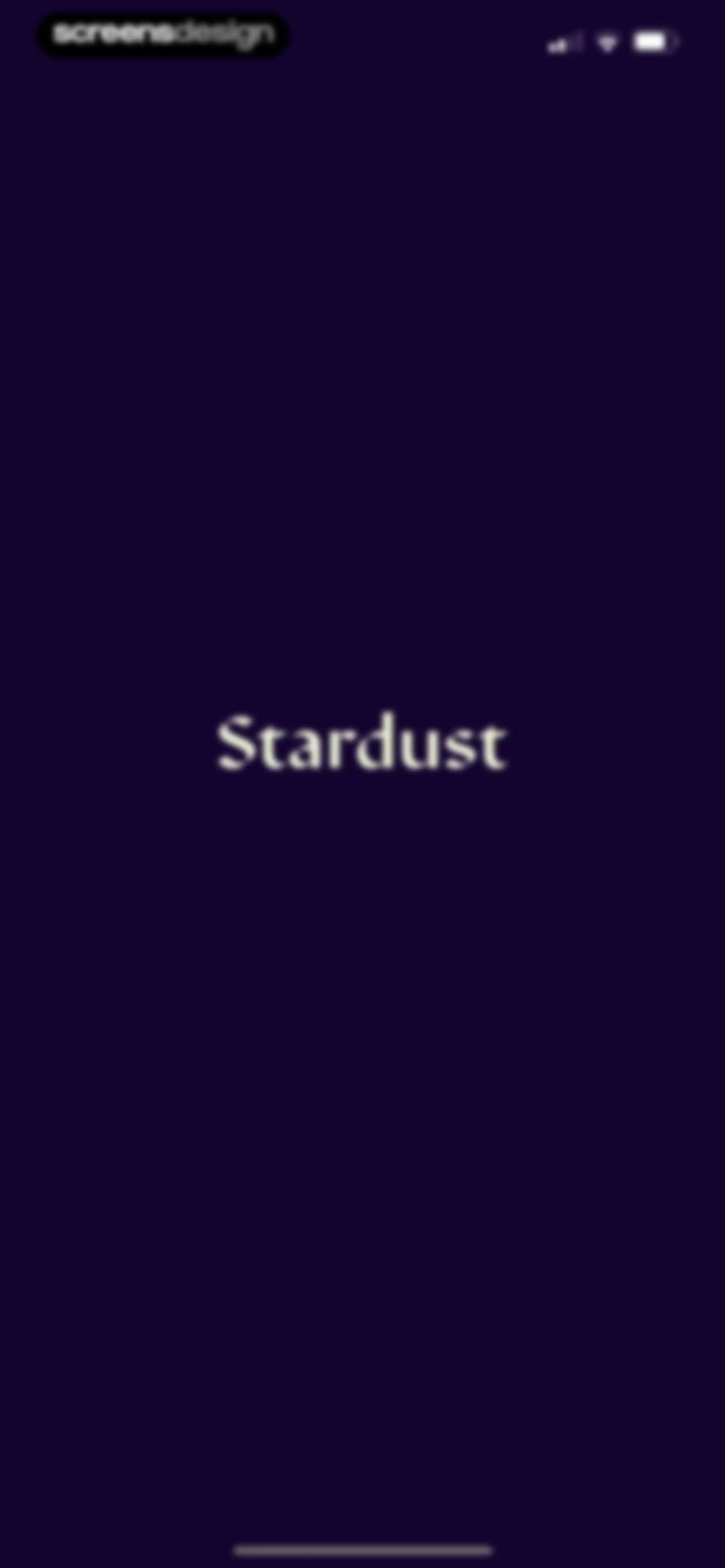 Stardust Period Tracker screen 1