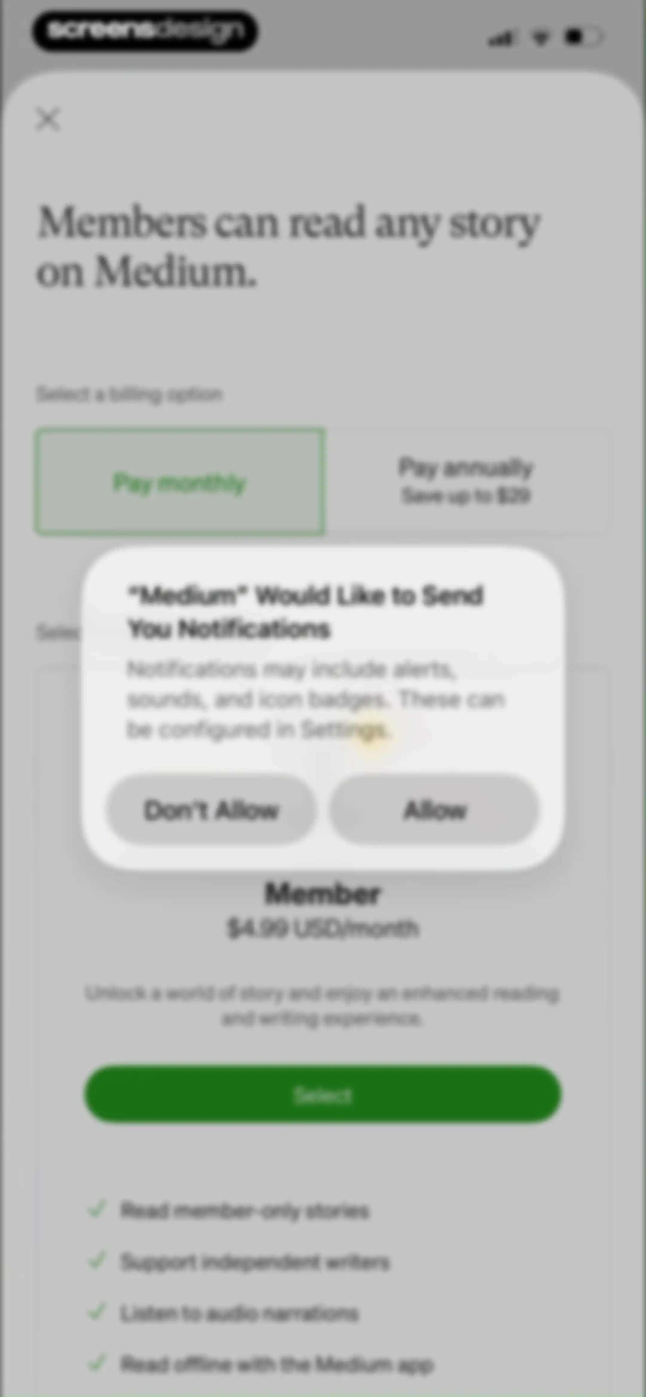 Medium: Read & Write Stories screen 11