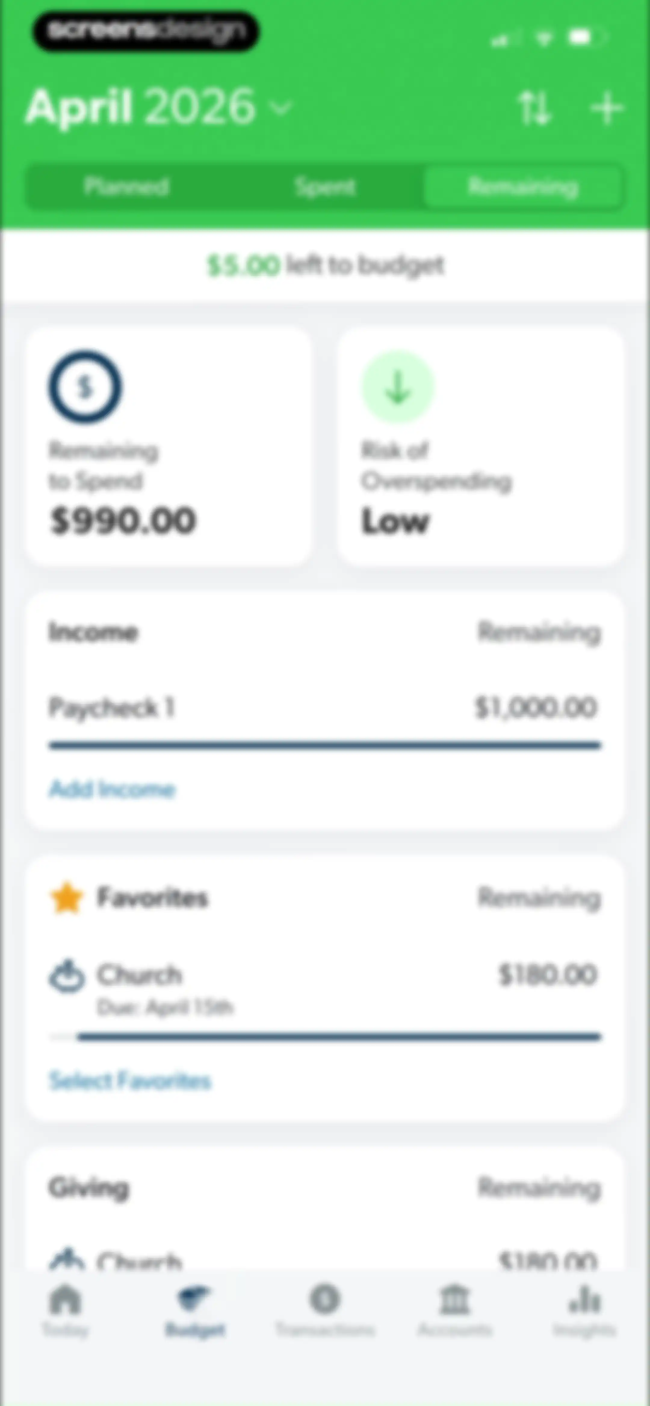 EveryDollar: Budget Management screen 70