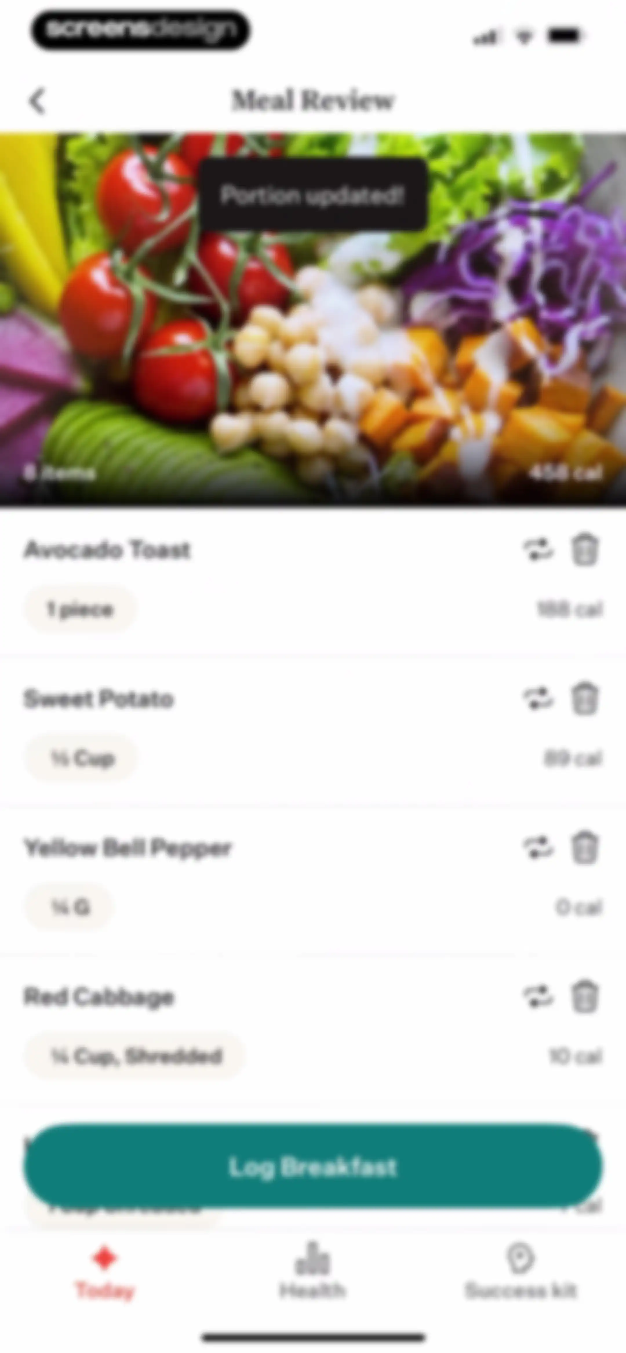 Noom Weight Loss, Food Tracker screen 180