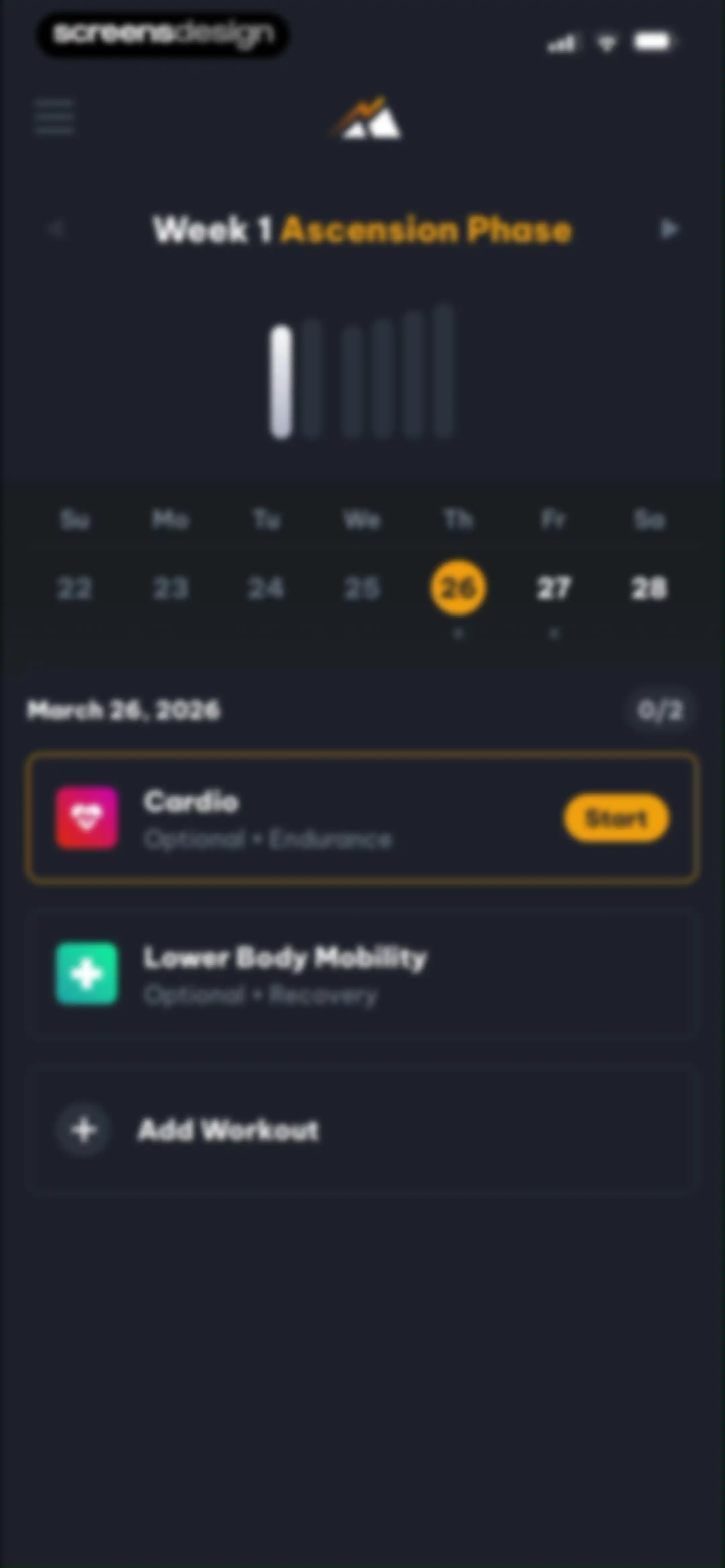 Peak Strength screen 25