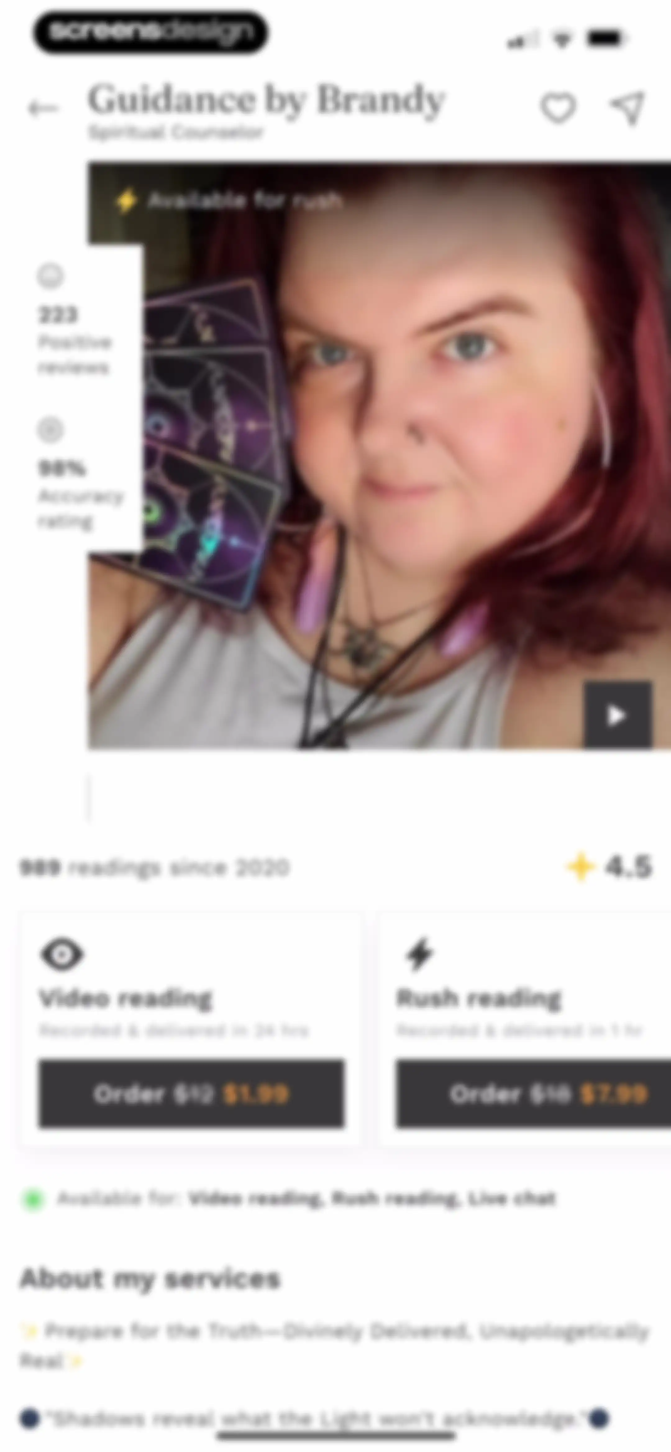 Purple Ocean Psychic Reading screen 24