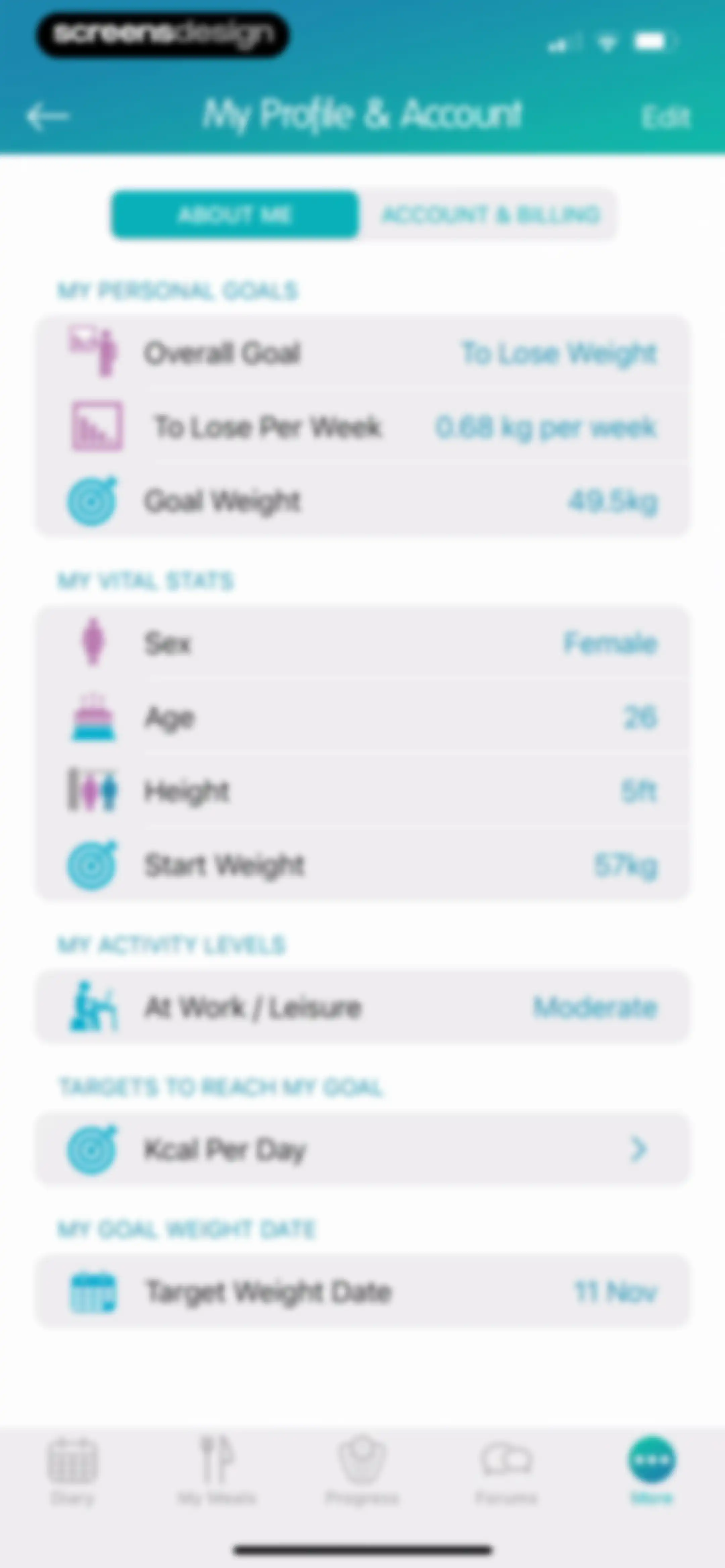 Calorie Counter + screen 152