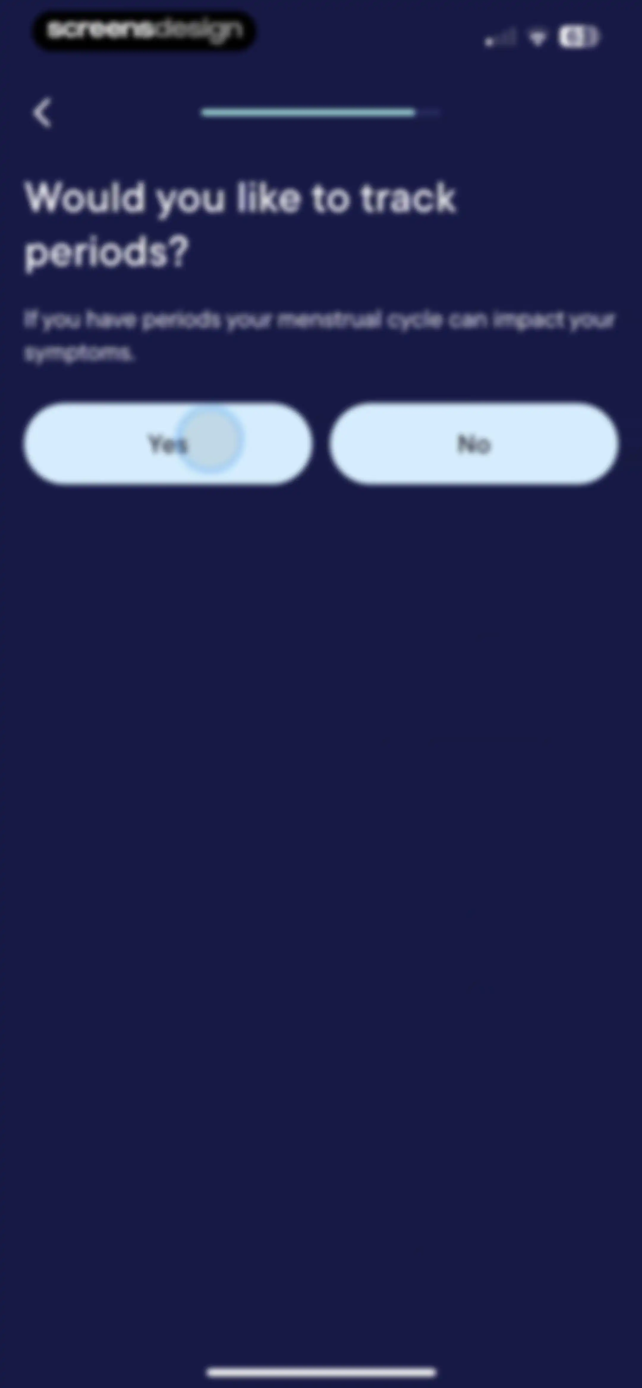 Visible: Pacing for illness screen 11
