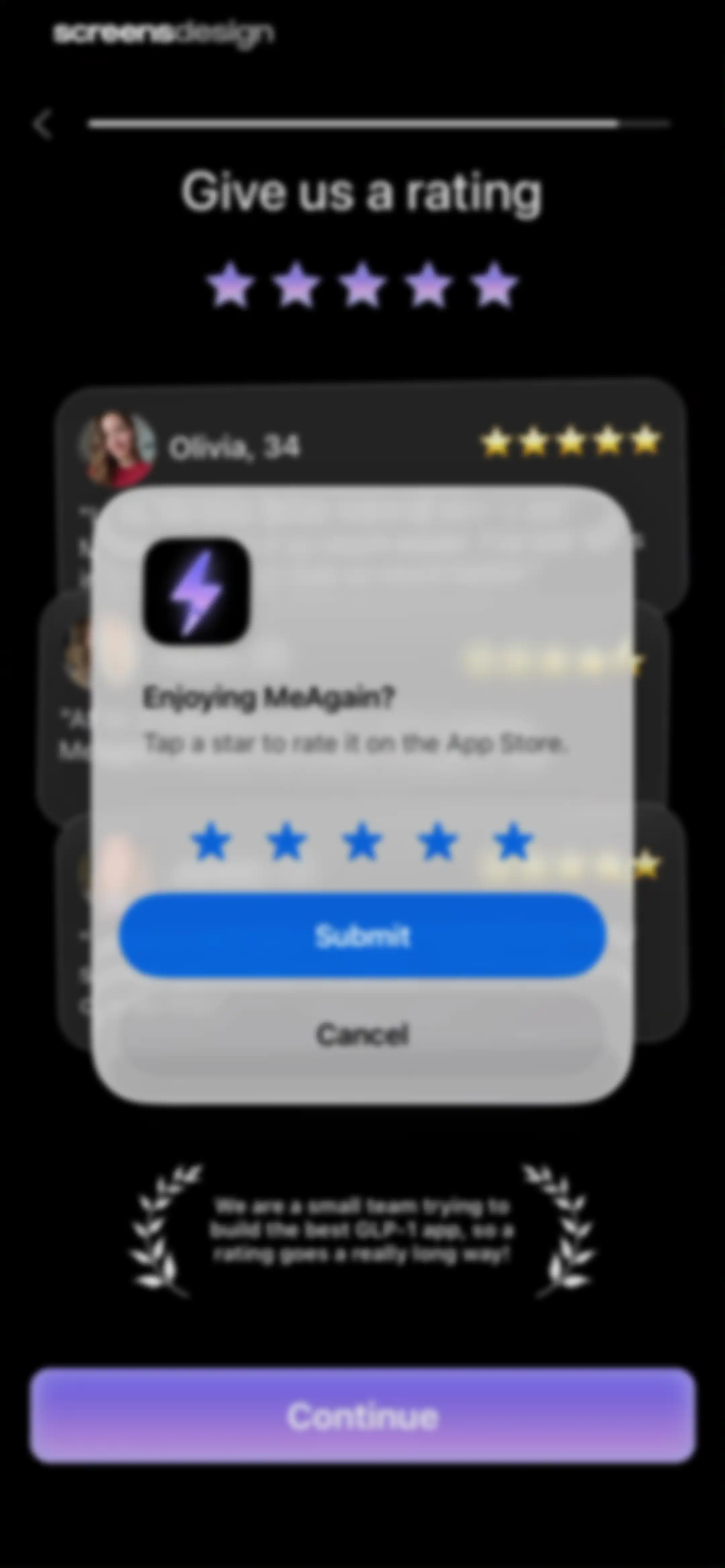 MeAgain: GLP-1 Tracker App screen 28
