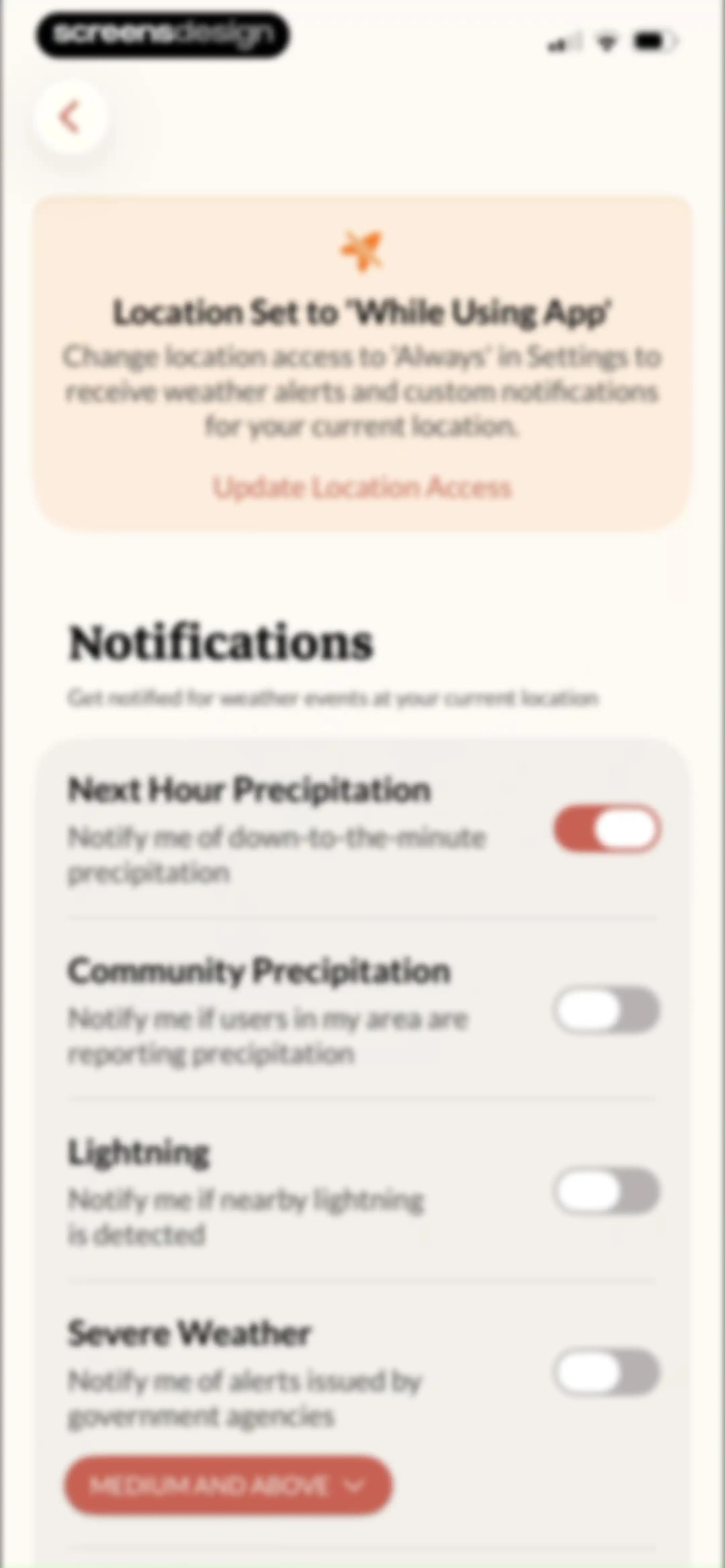 Acme Weather screen 70