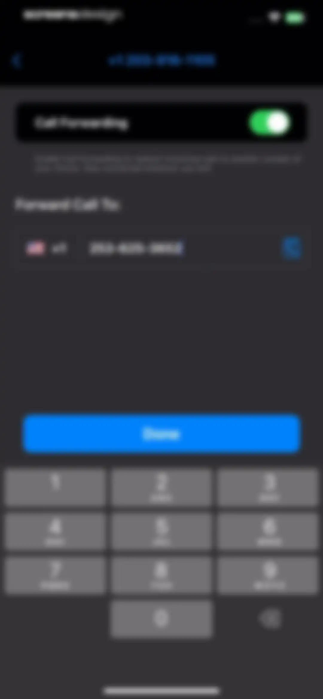 Second Phone Number' screen 42