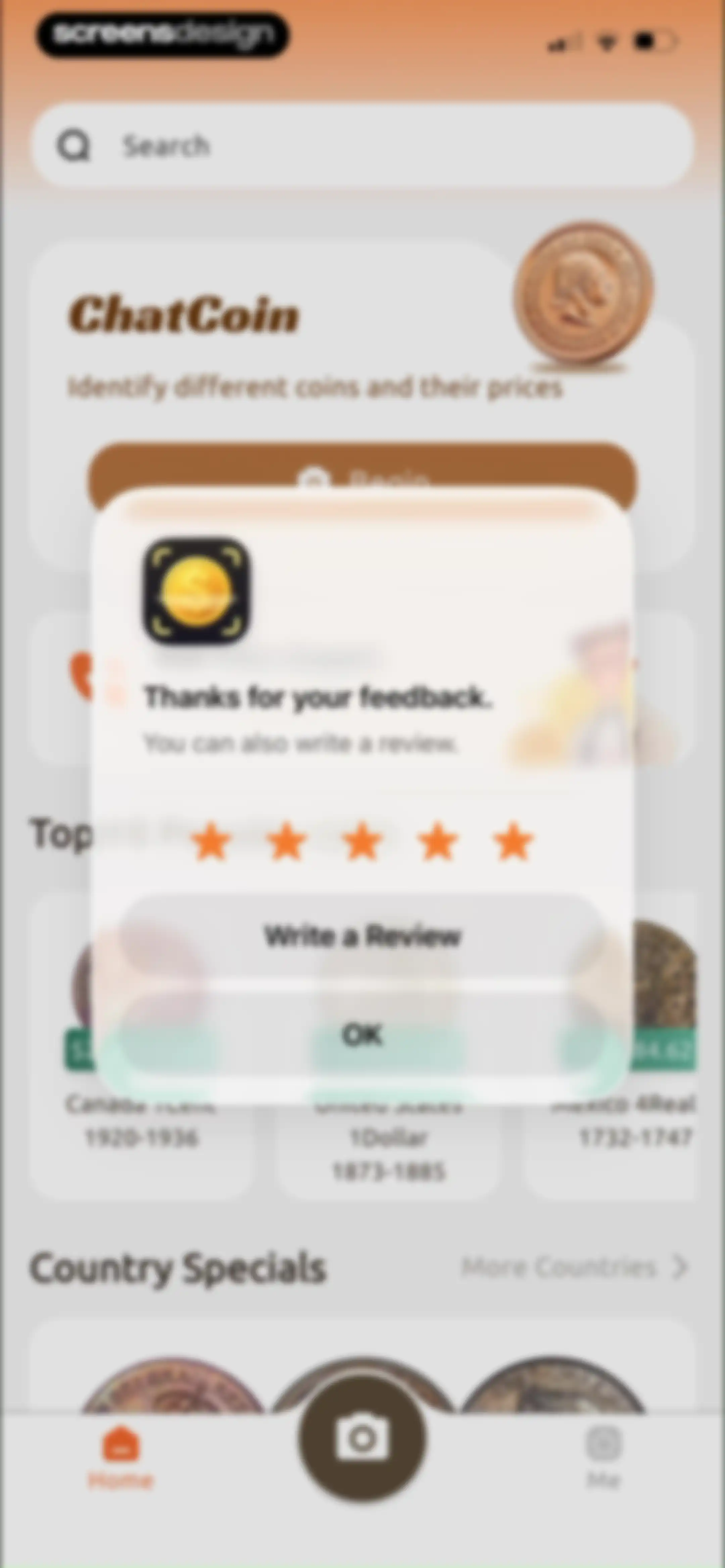 ChatCoin: Coin Identifier screen 9