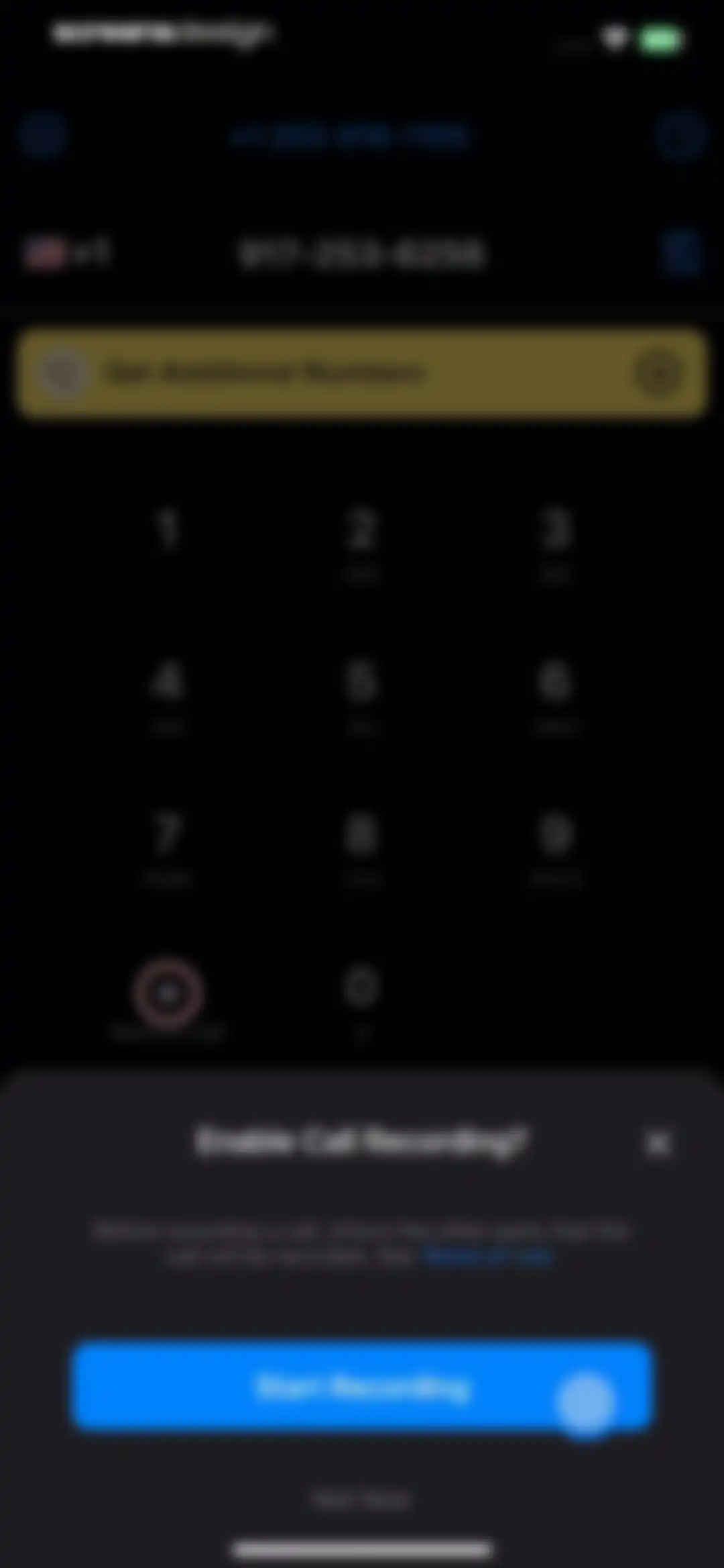 Second Phone Number' screen 31