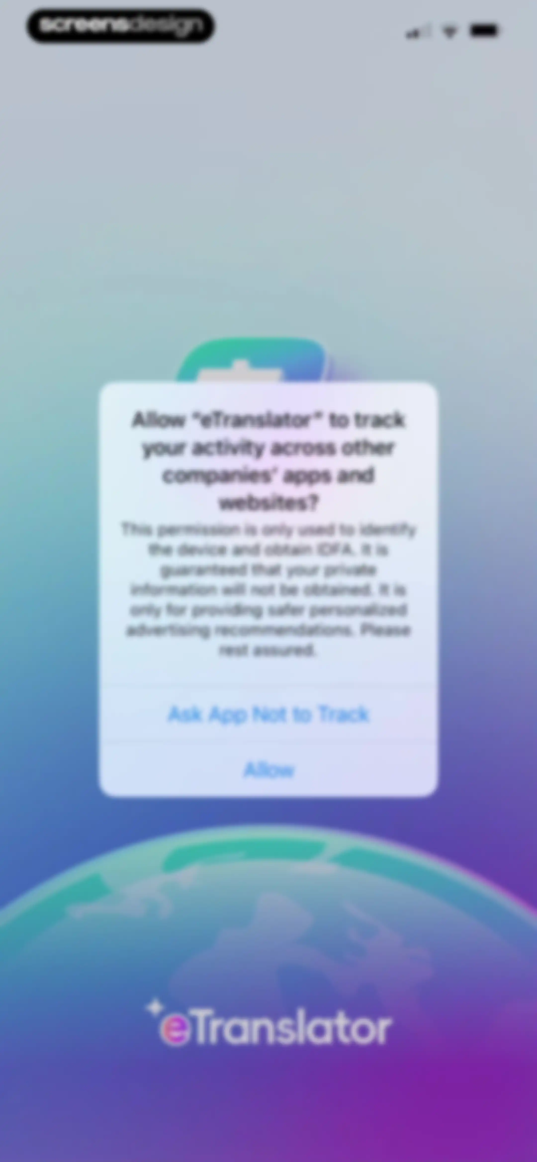 eTranslator-AI Translate screen 2