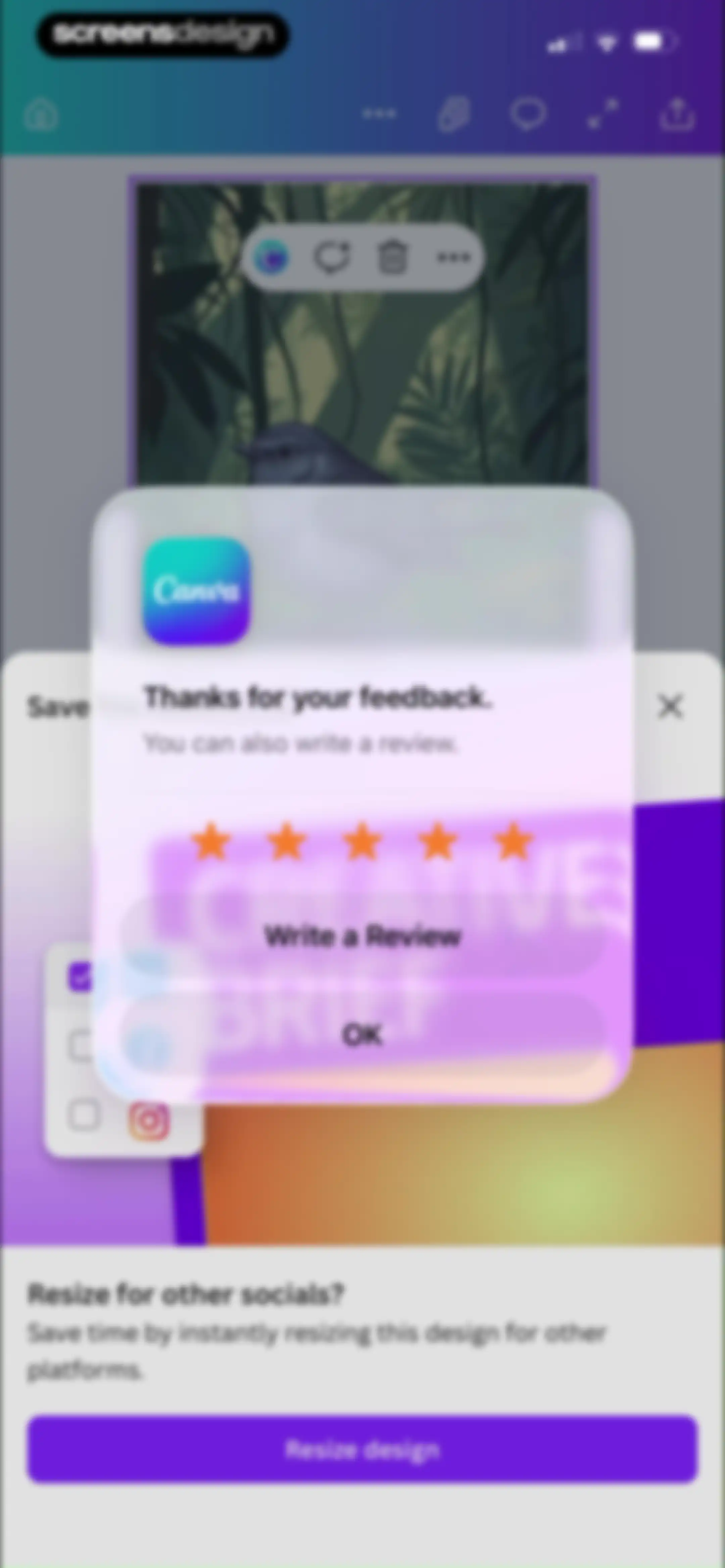 Canva: AI Video & Photo Editor screen 129