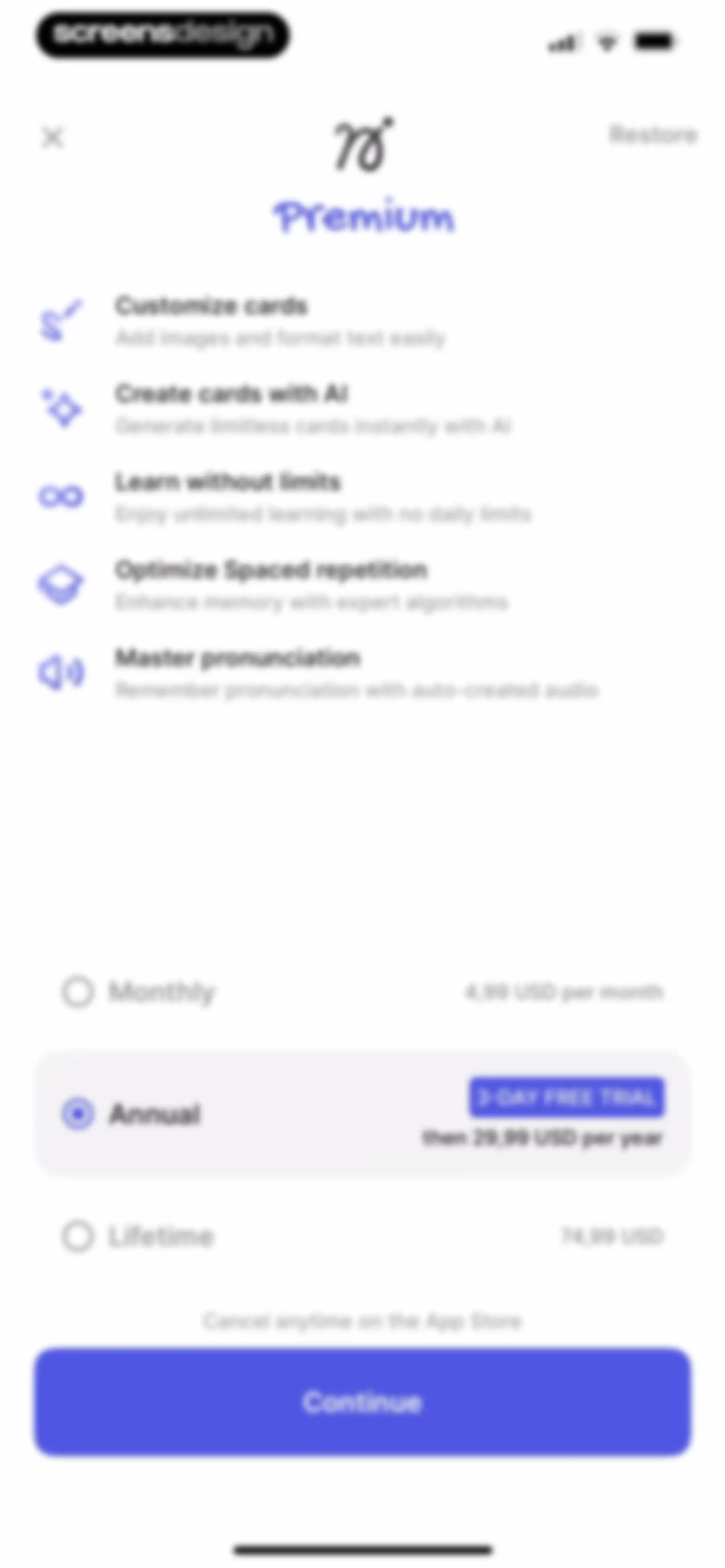 Noji - Flashcards study app screen 24