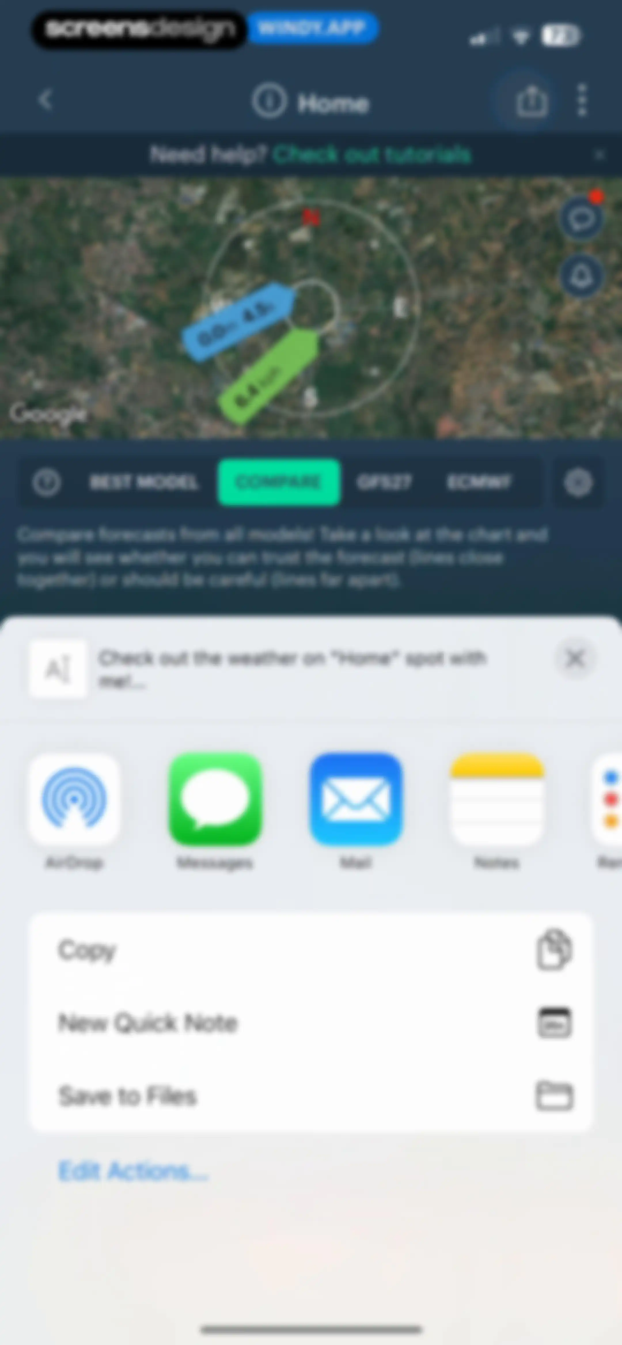 Windy.app — Wind, Tides, Radar screen 55