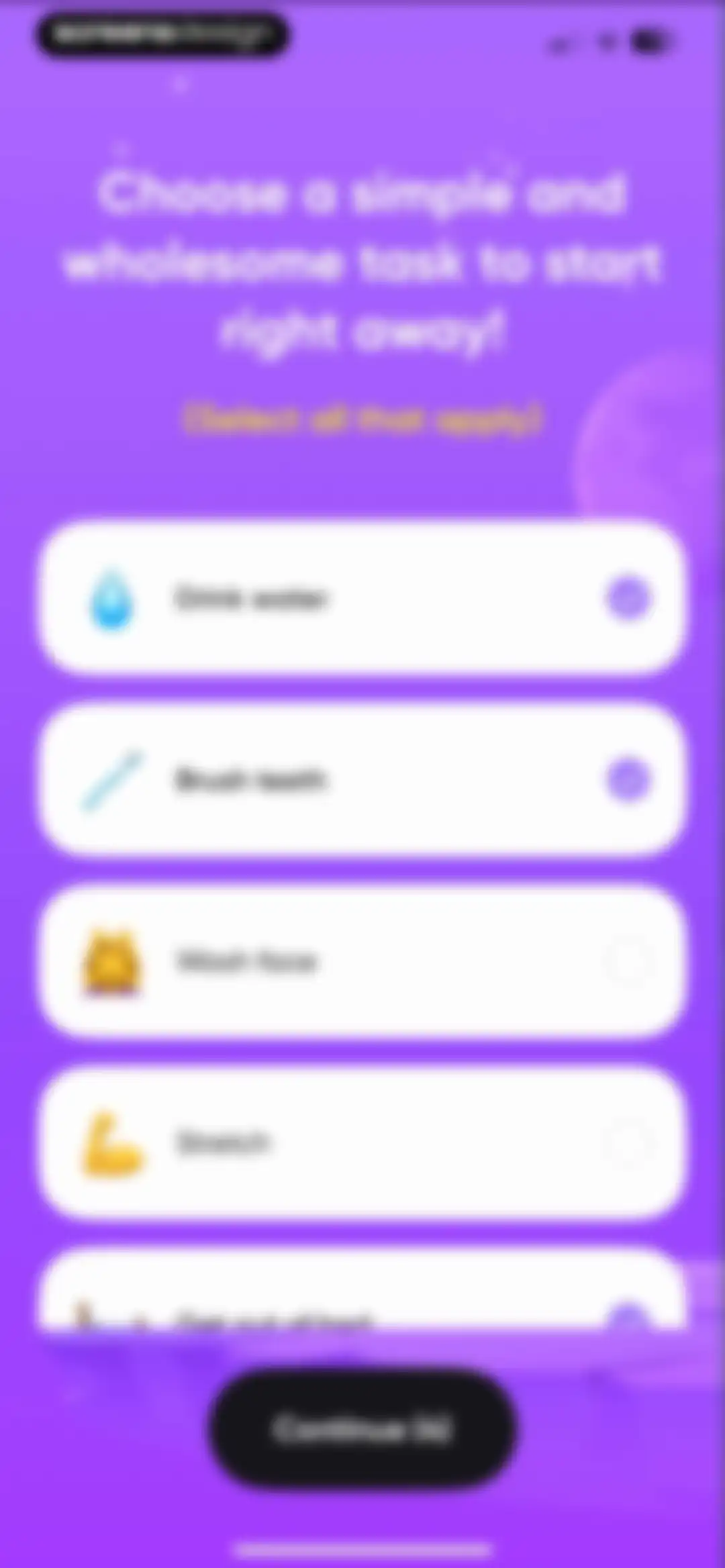 Me+ Lifestyle Routine screen 59