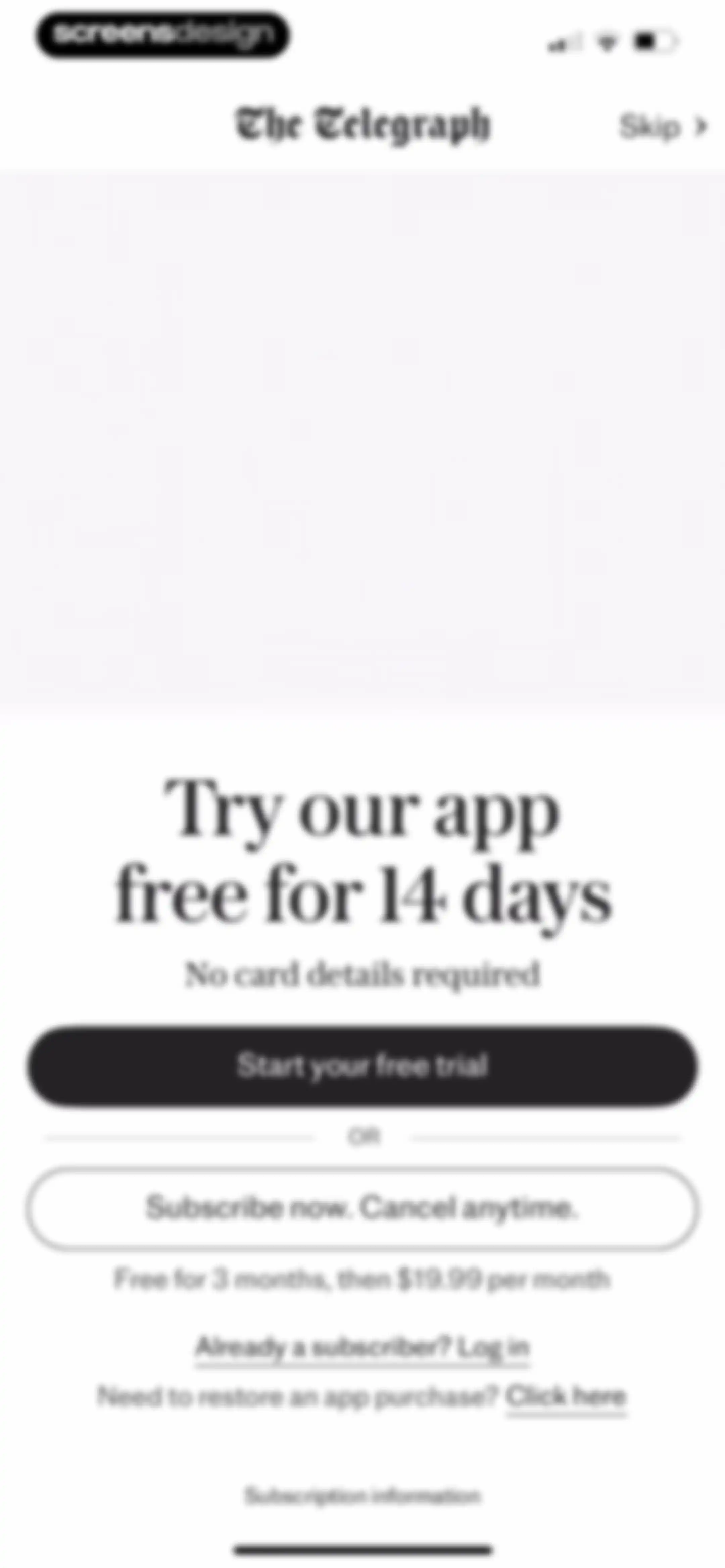 The Telegraph: UK & World News screen 2