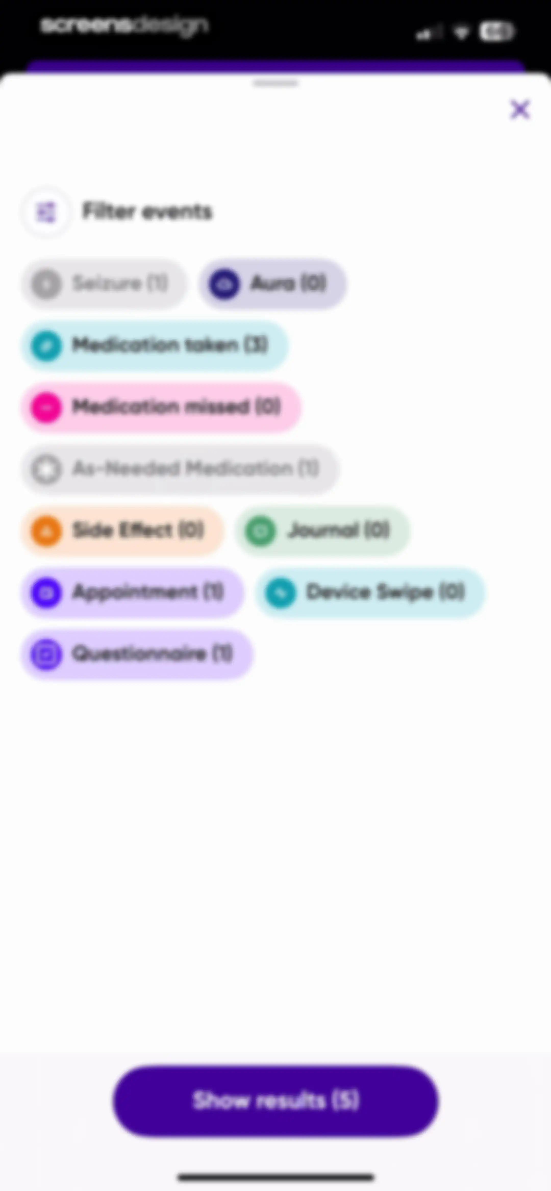 Epsy: Seizure Log for Epilepsy screen 79