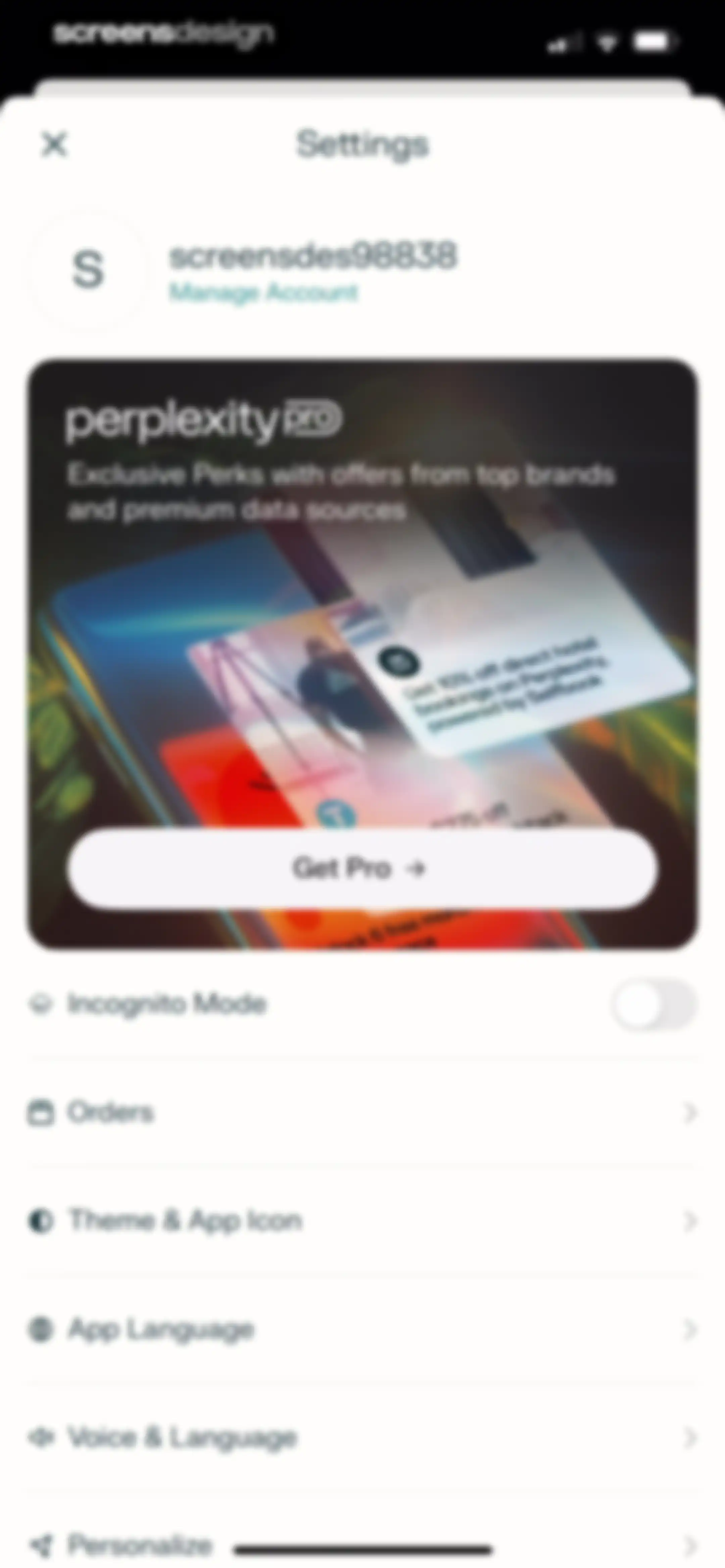 Perplexity - AI Search & Chat screen 98