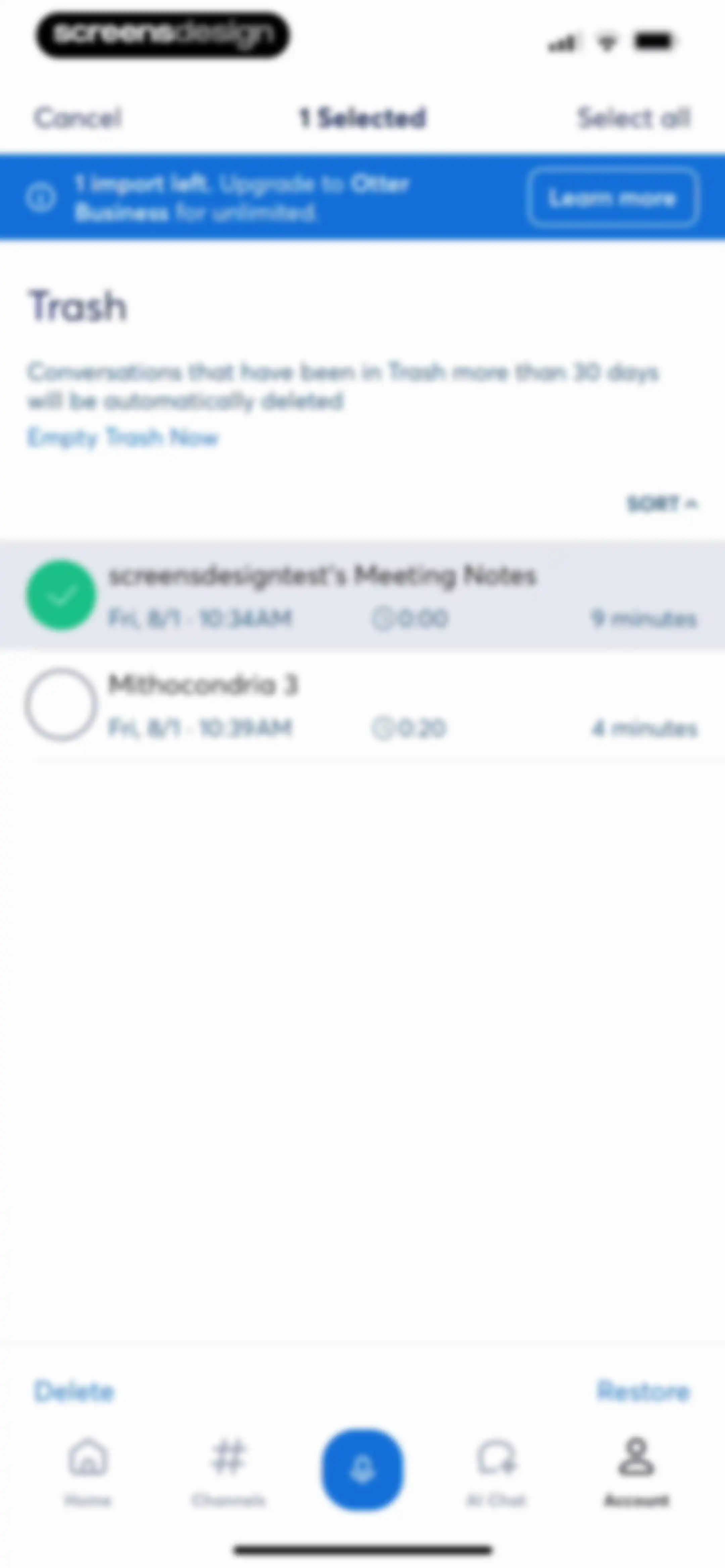 Otter Transcribe Voice Notes screen 153