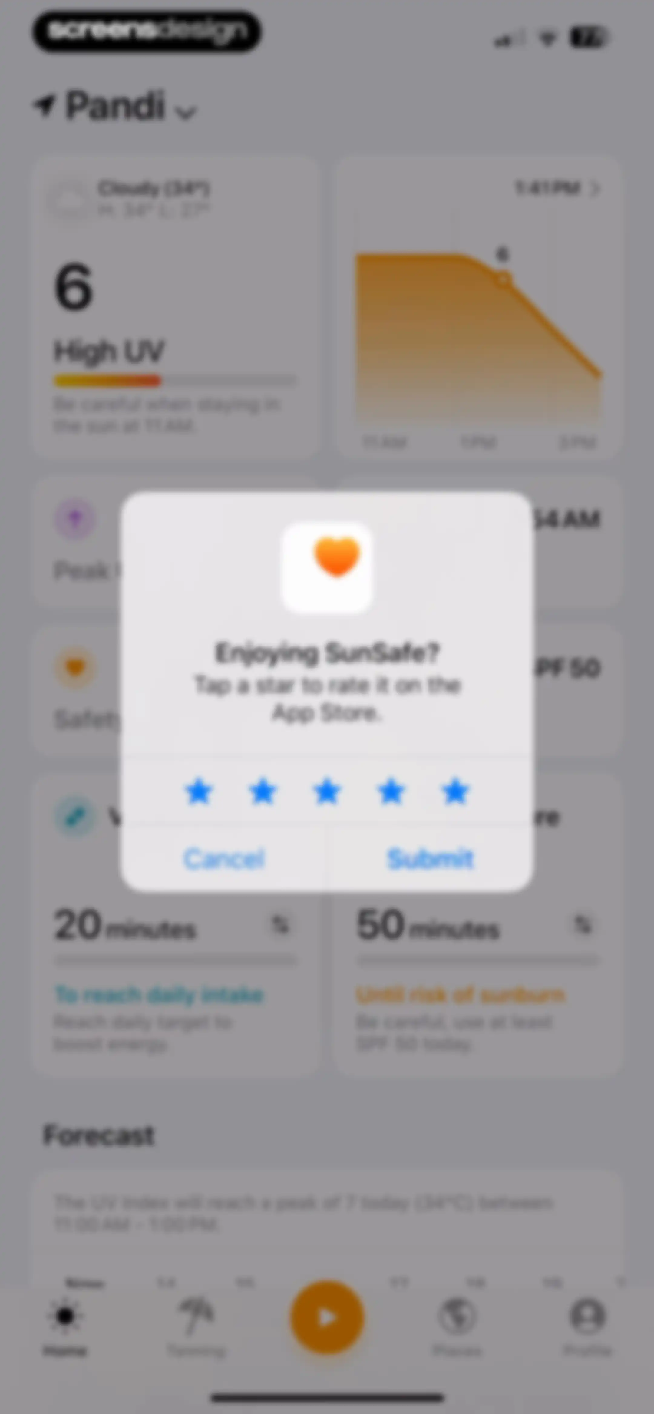 SunSafe: UV Index & Tanning screen 31