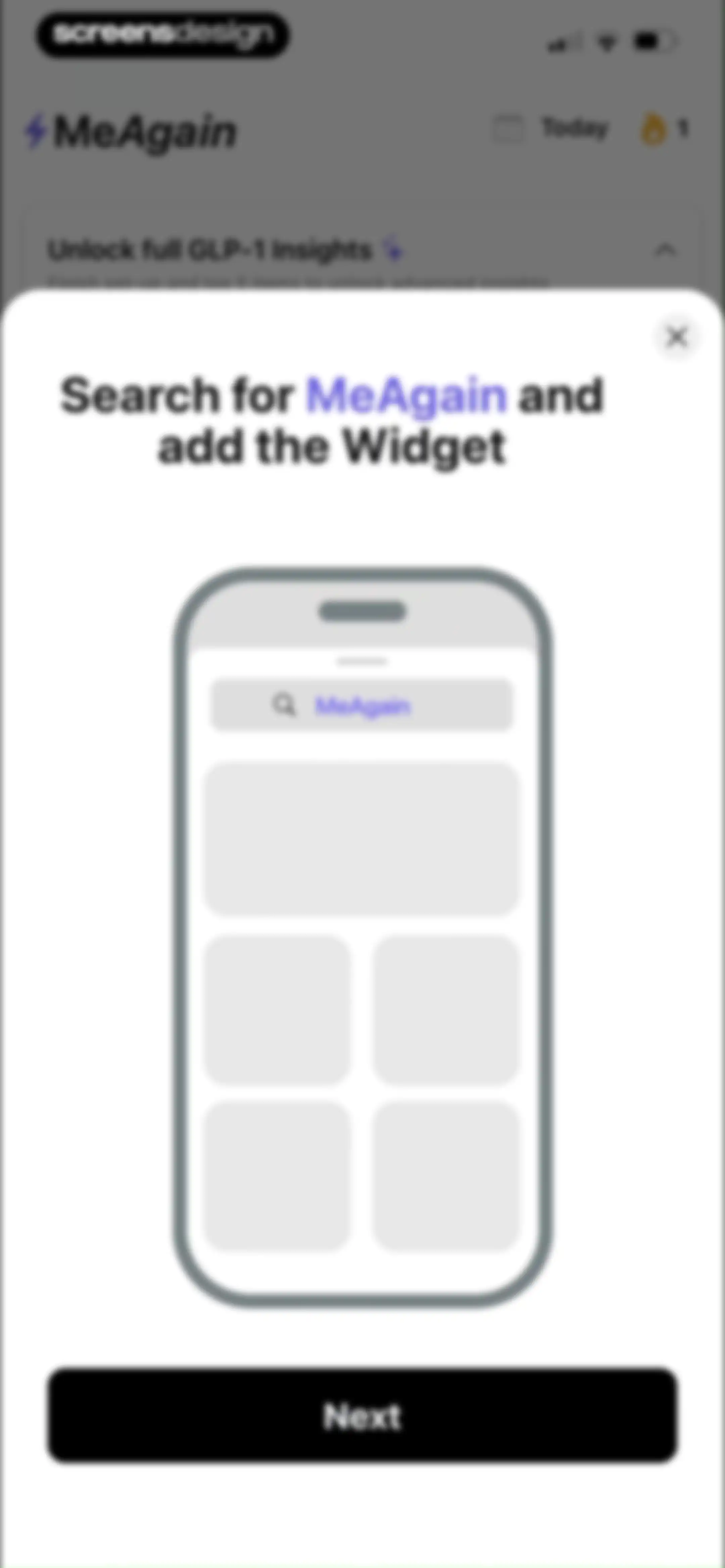 MeAgain: GLP-1 Tracker App screen 44