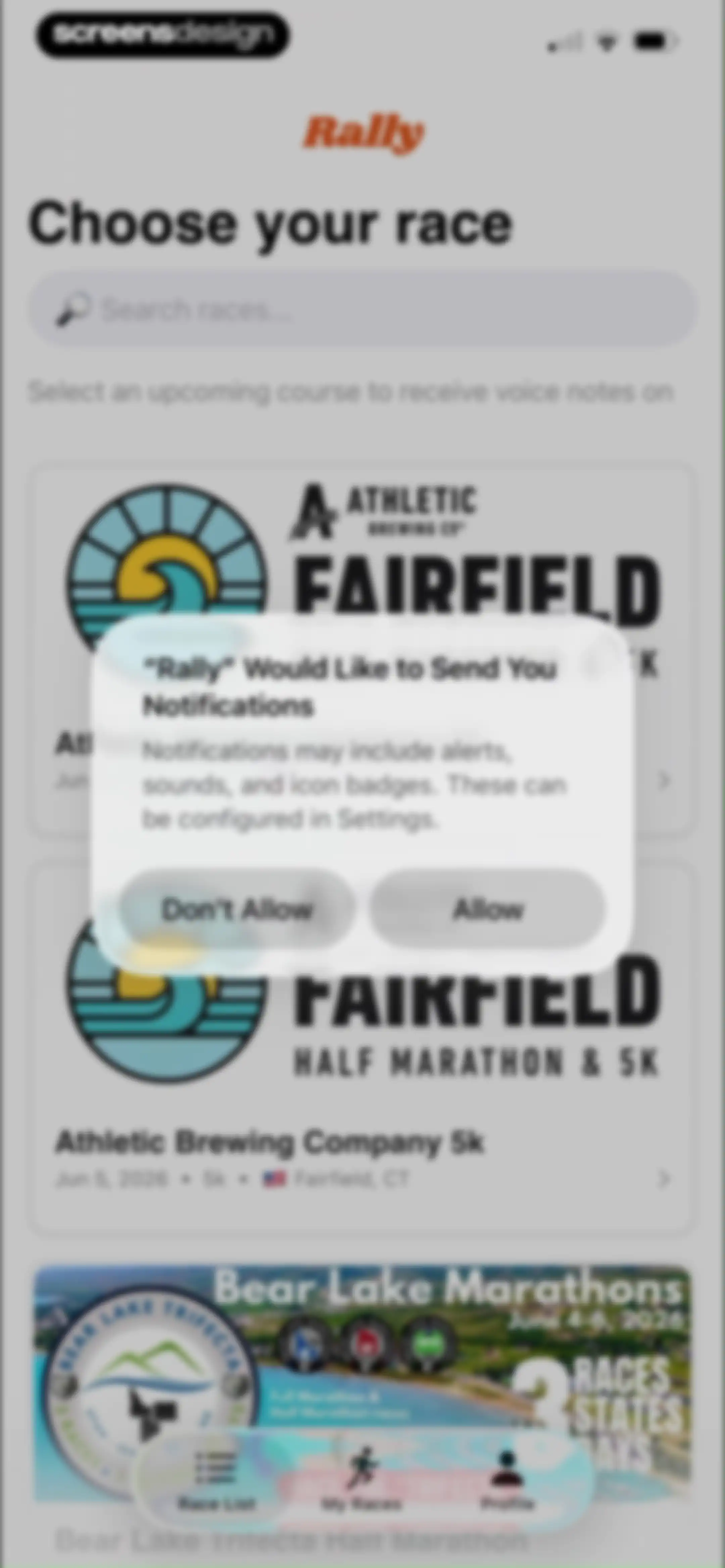 Rally: Voice Notes on Race Day screen 16