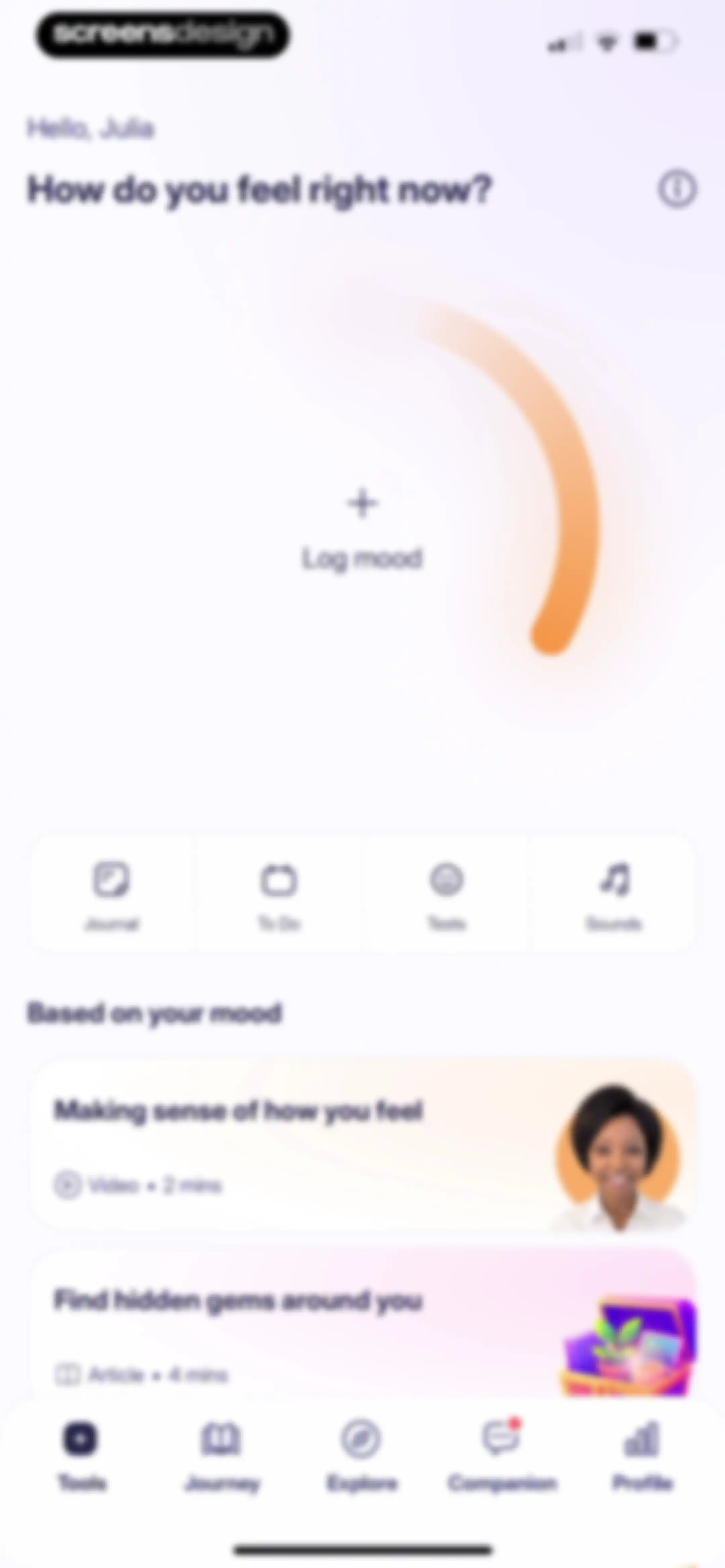 Liven: Discover yourself screen 107