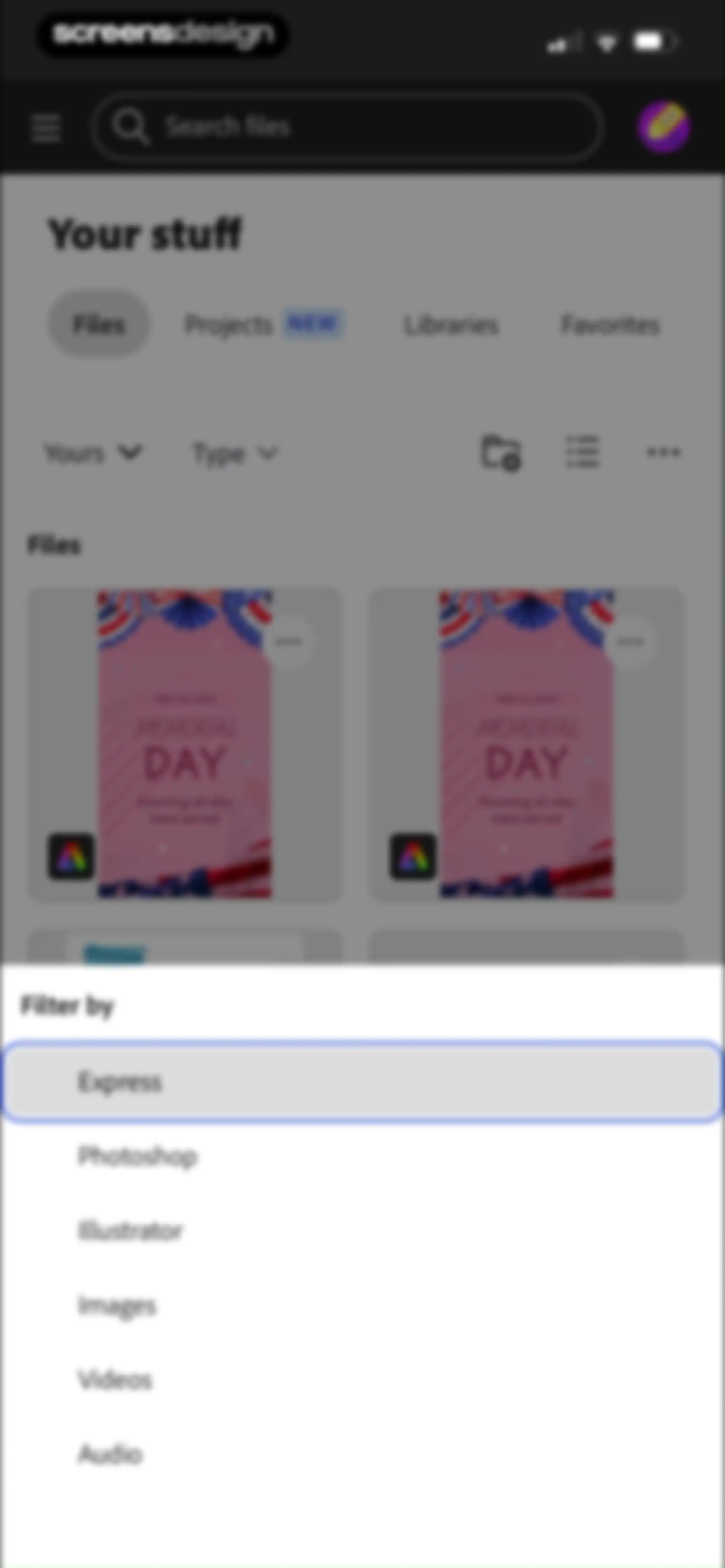 Adobe Express: Create Anything screen 109