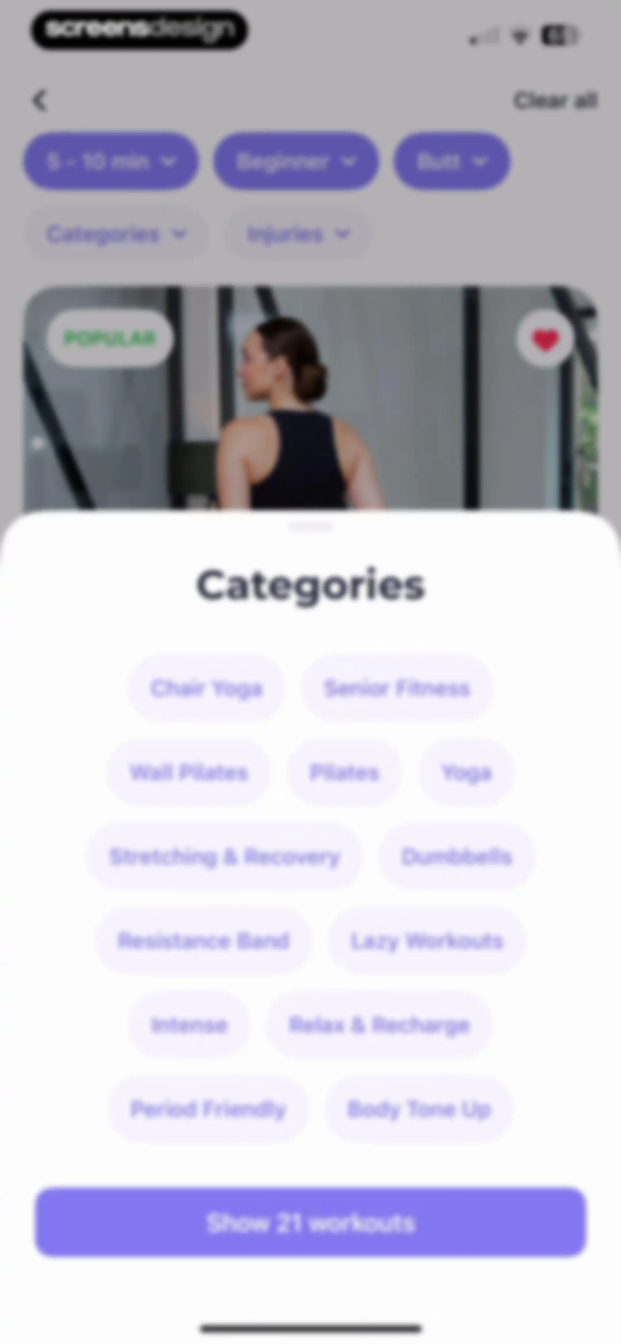 FitMe - Lazy Workout at Home screen 91