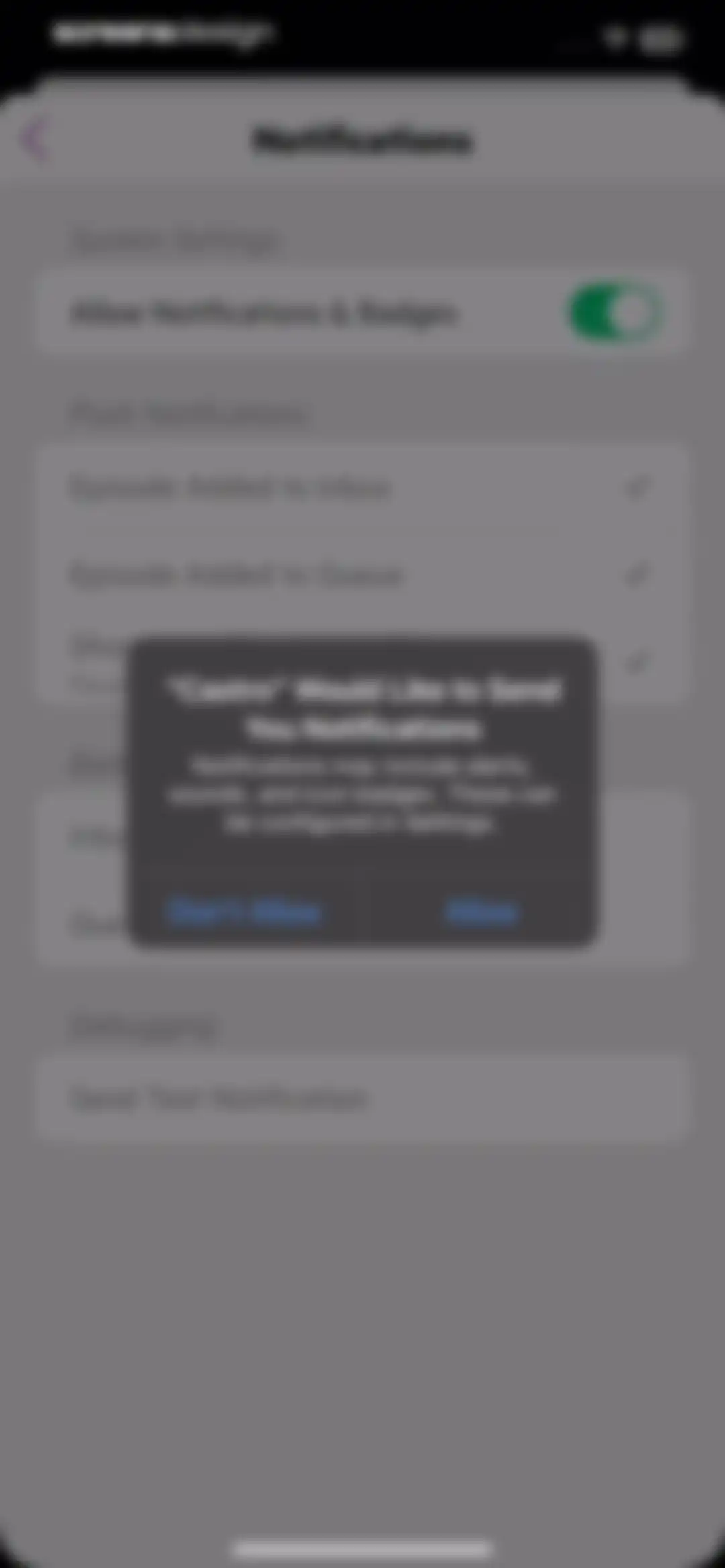 Castro: Podcast App & Player screen 106