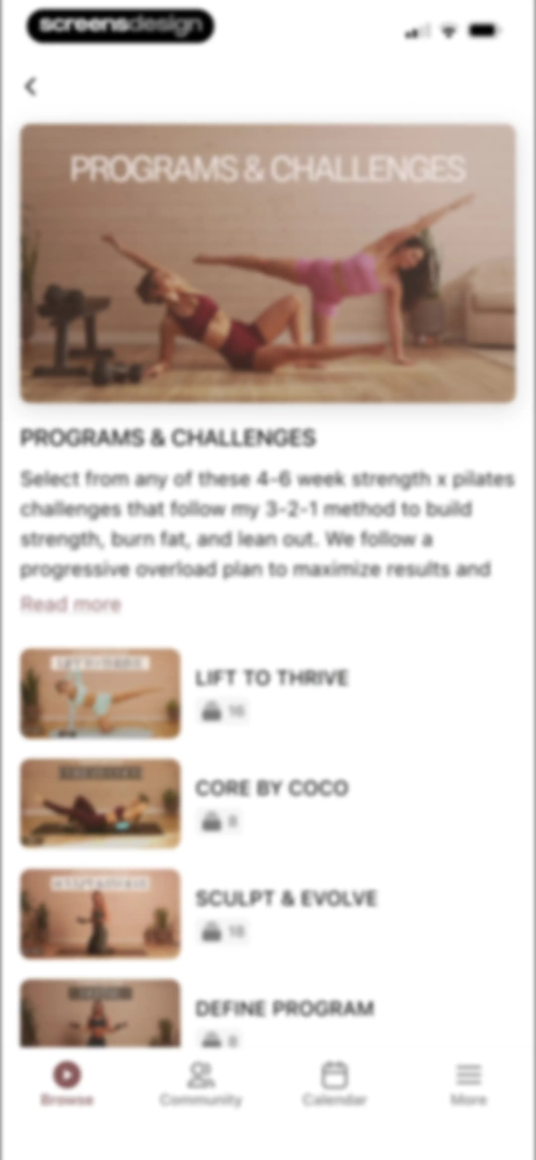 Fit with Coco screen 24