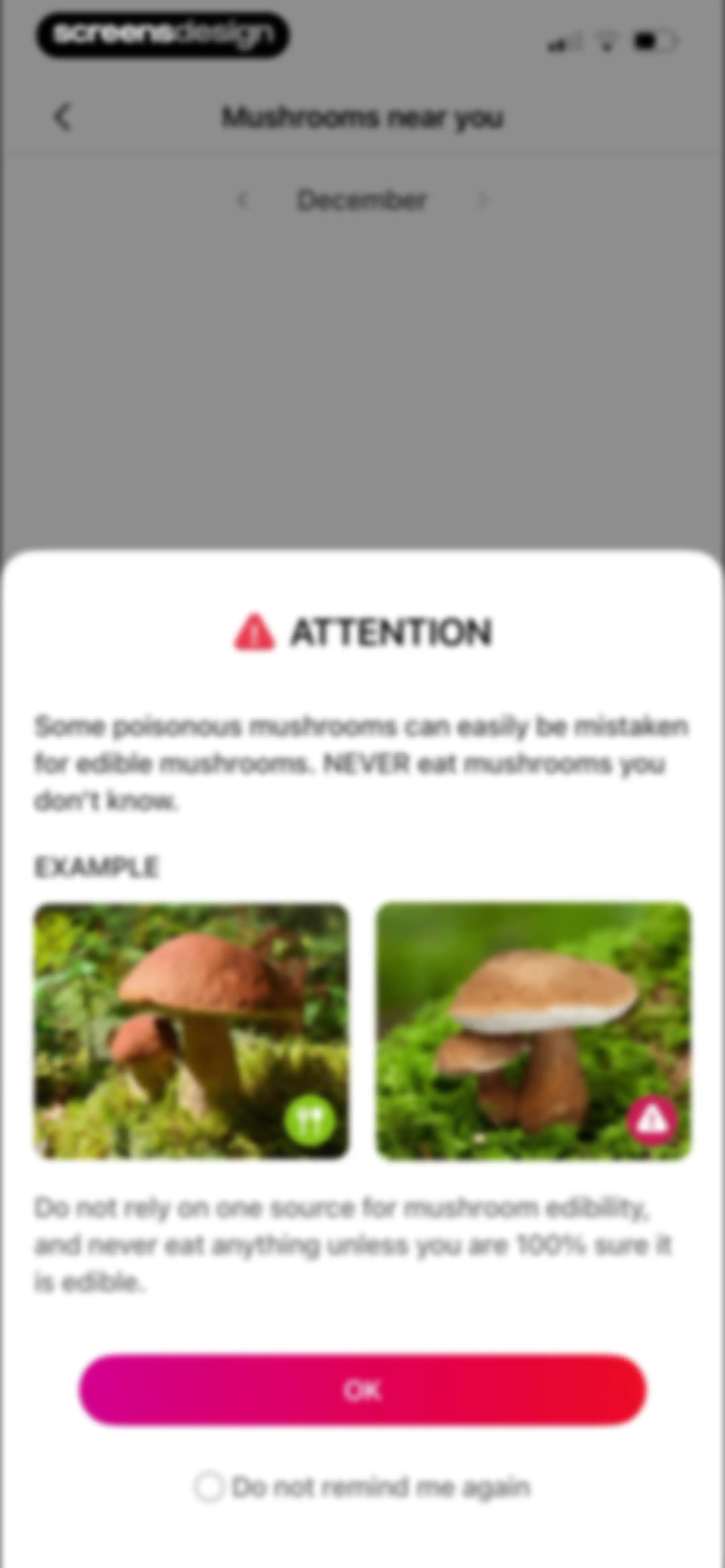 Picture Mushroom: Identifier screen 84