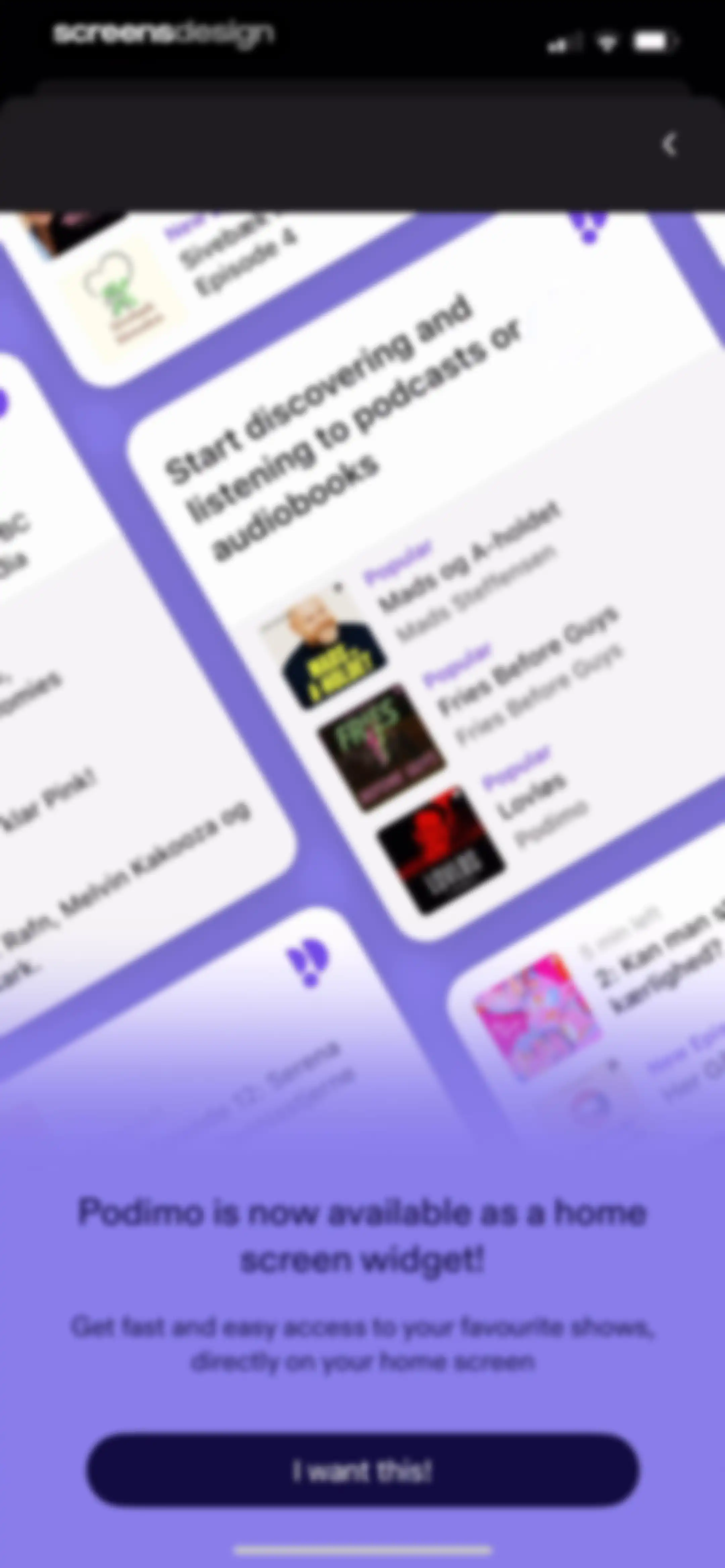 Podimo: Podcasts & audiobooks screen 108