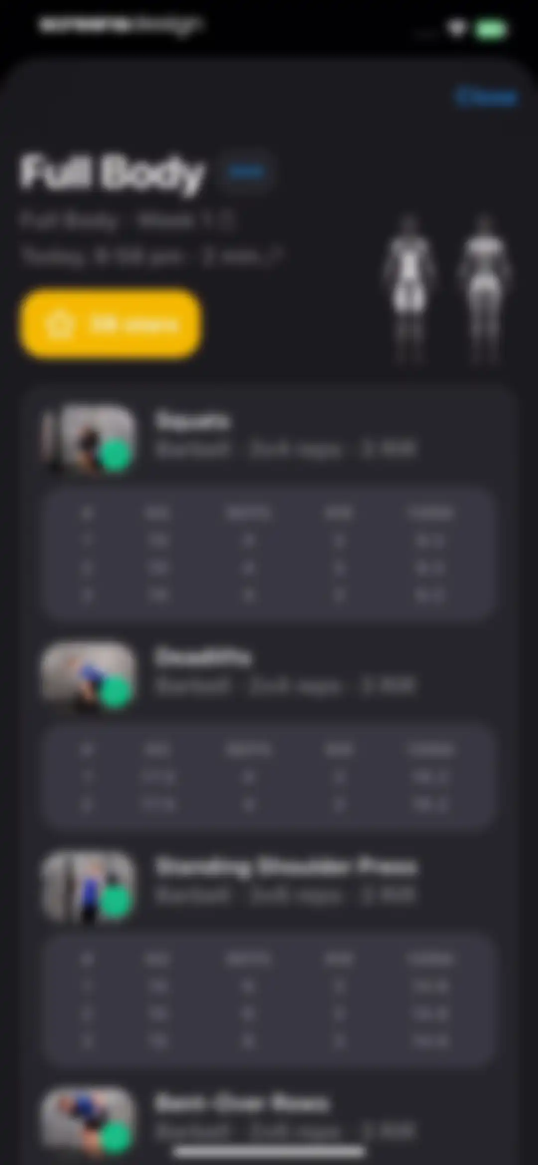 Gym Workout Alpha Progression screen 53