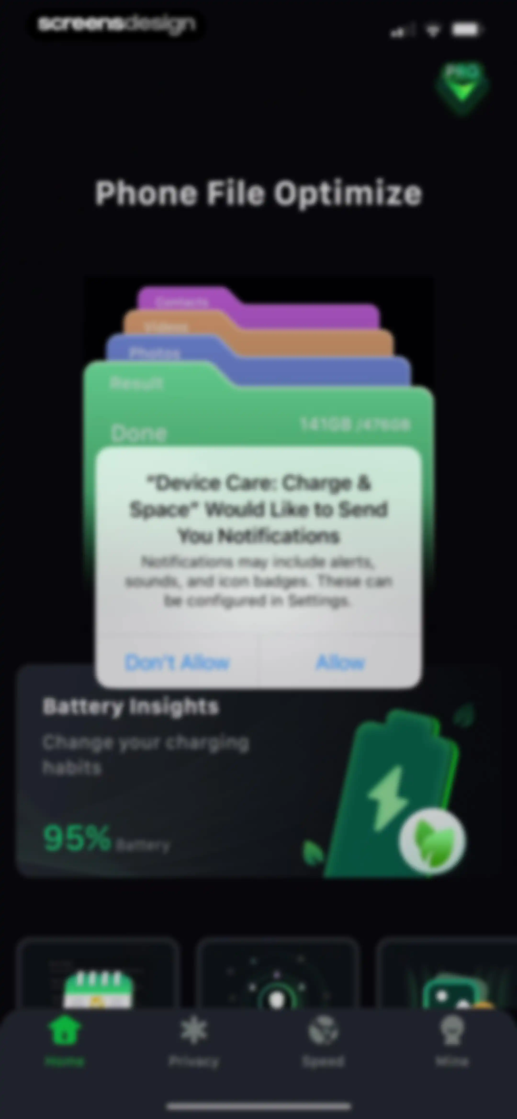Device Care: Storage & Battery screen 7