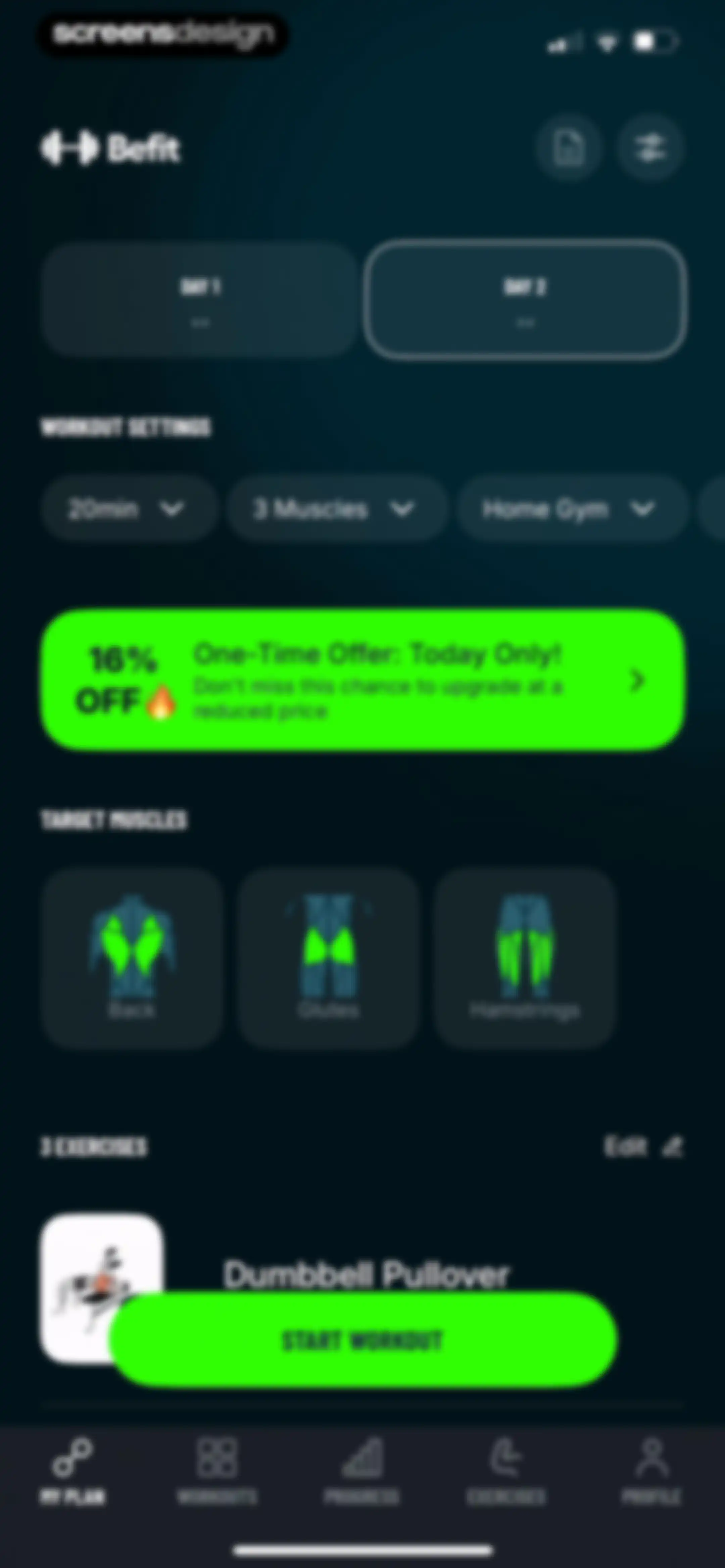 Befit: Gym & Home Workout Plan screen 40