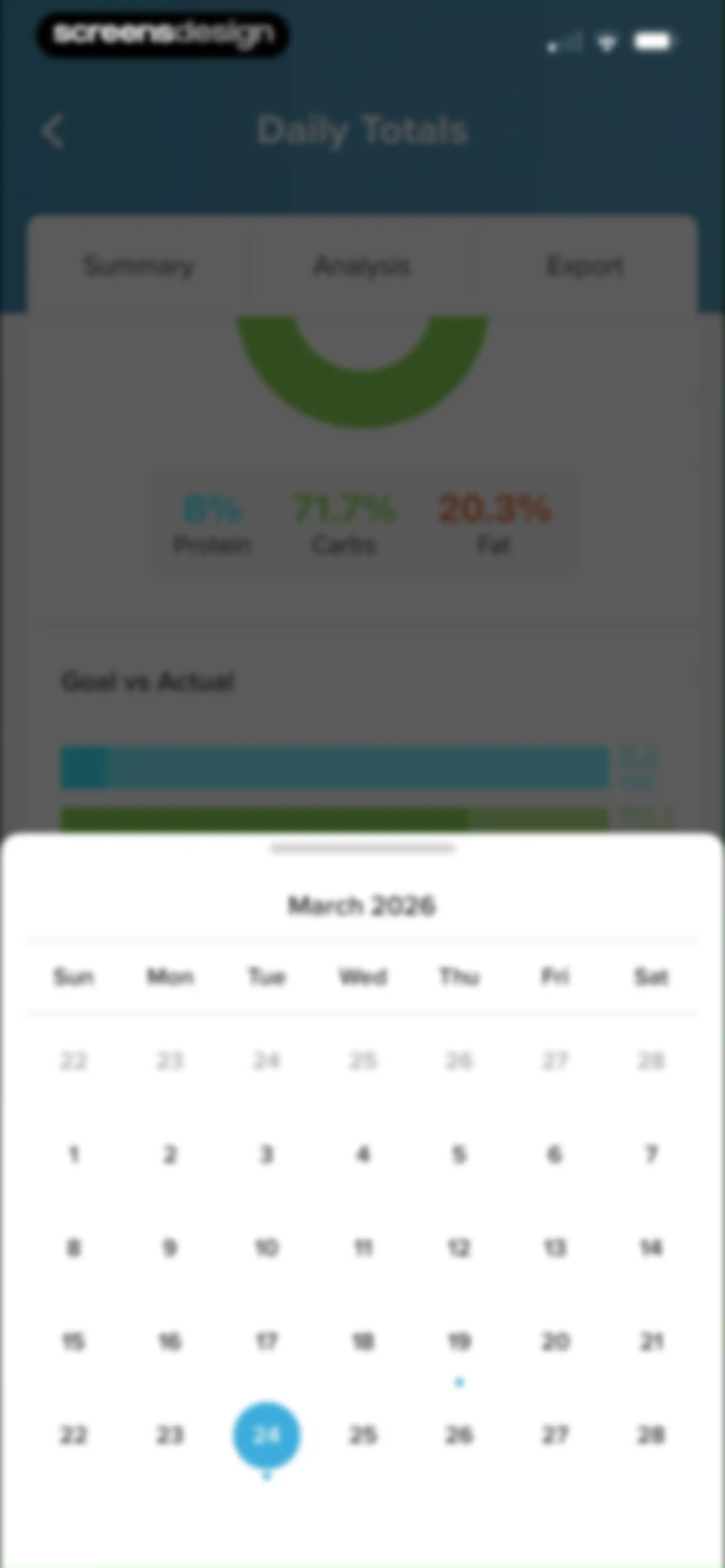 My Macros+ | Macro Tracker screen 118