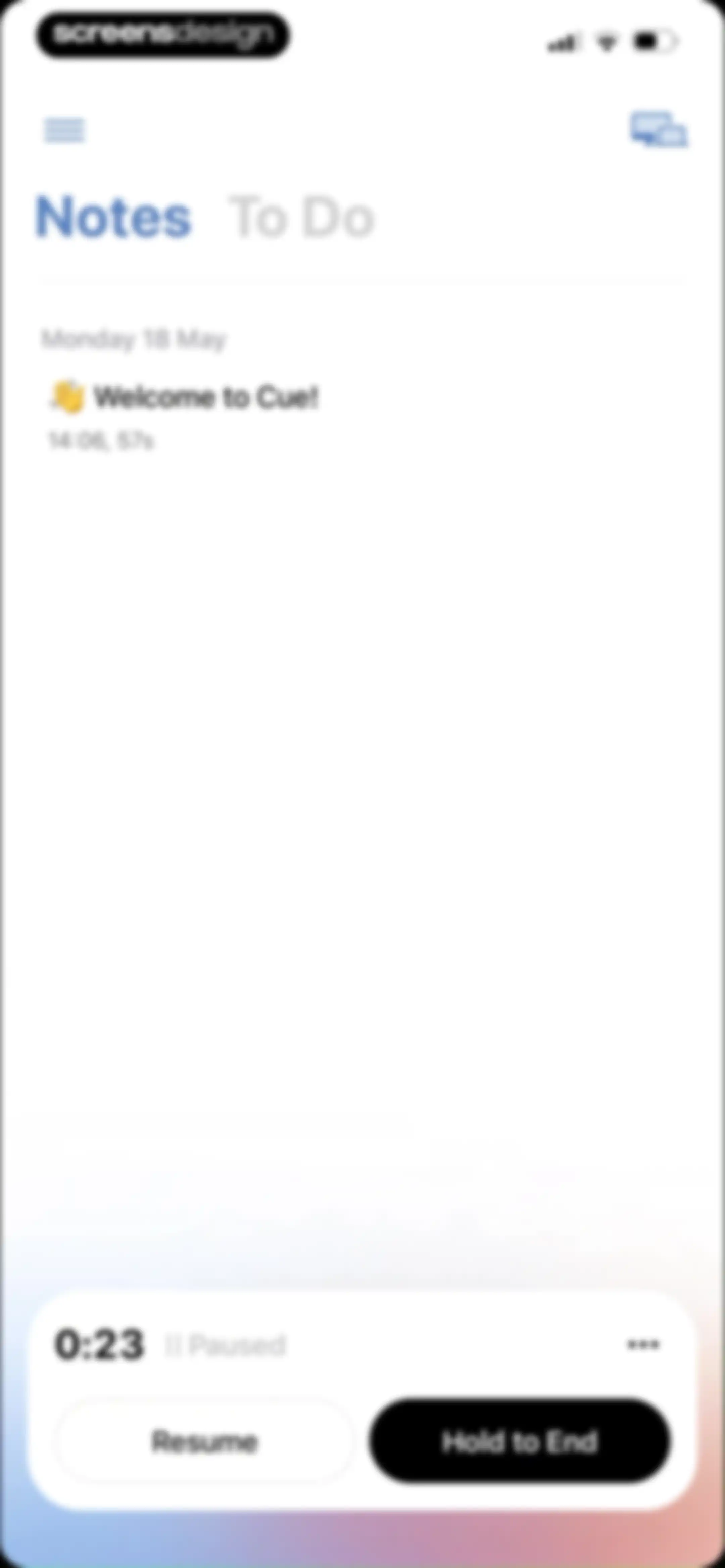 Cue: AI Note Taker & Recorder screen 40