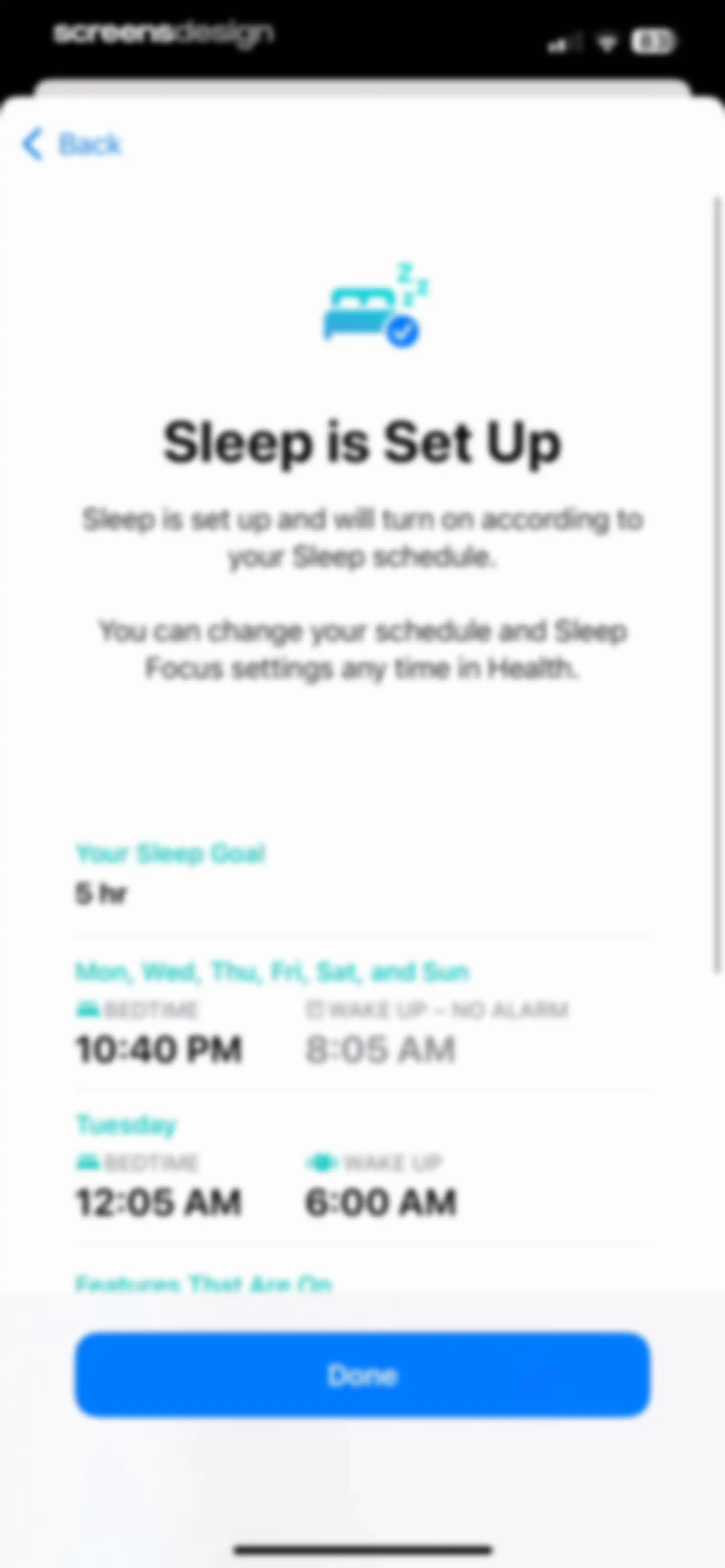Apple Health screen 165
