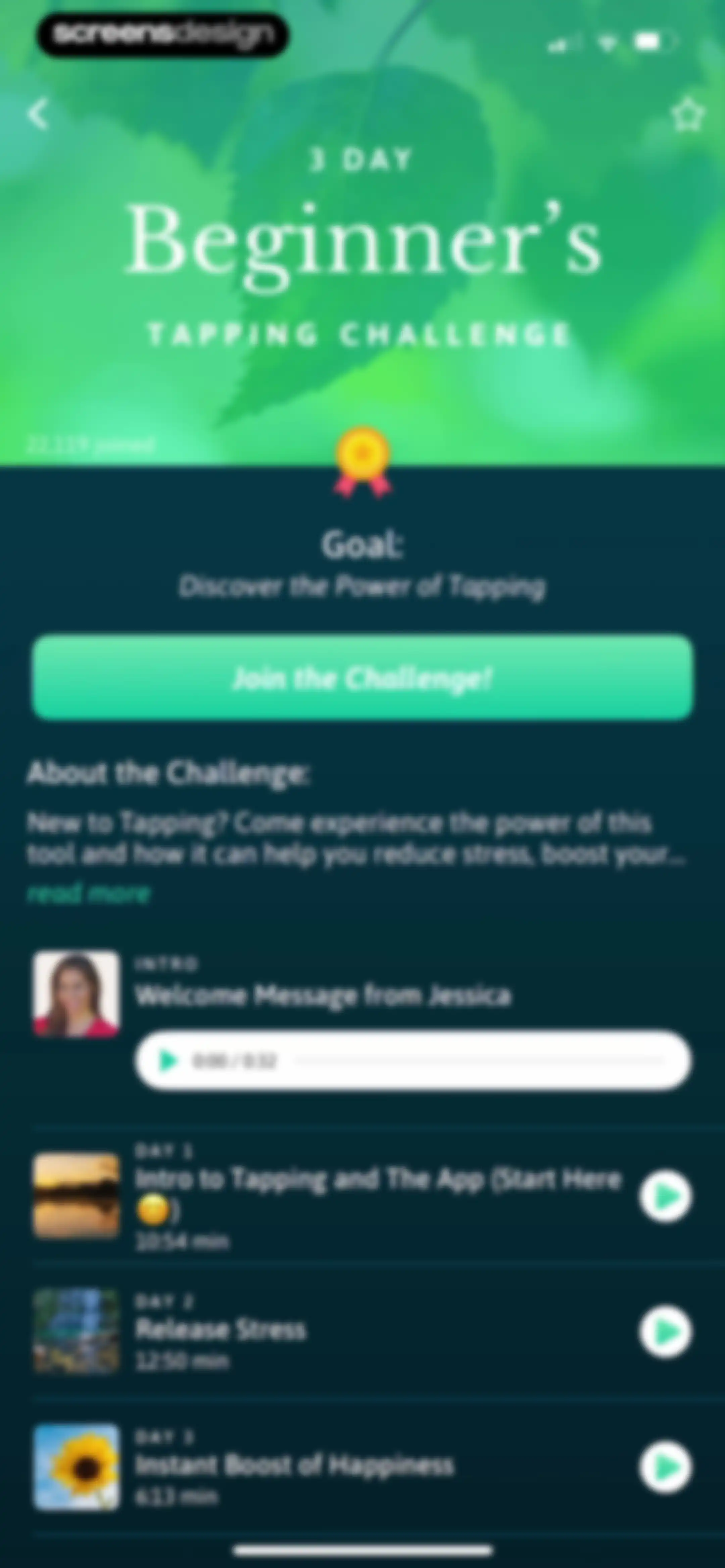 The Tapping Solution screen 73