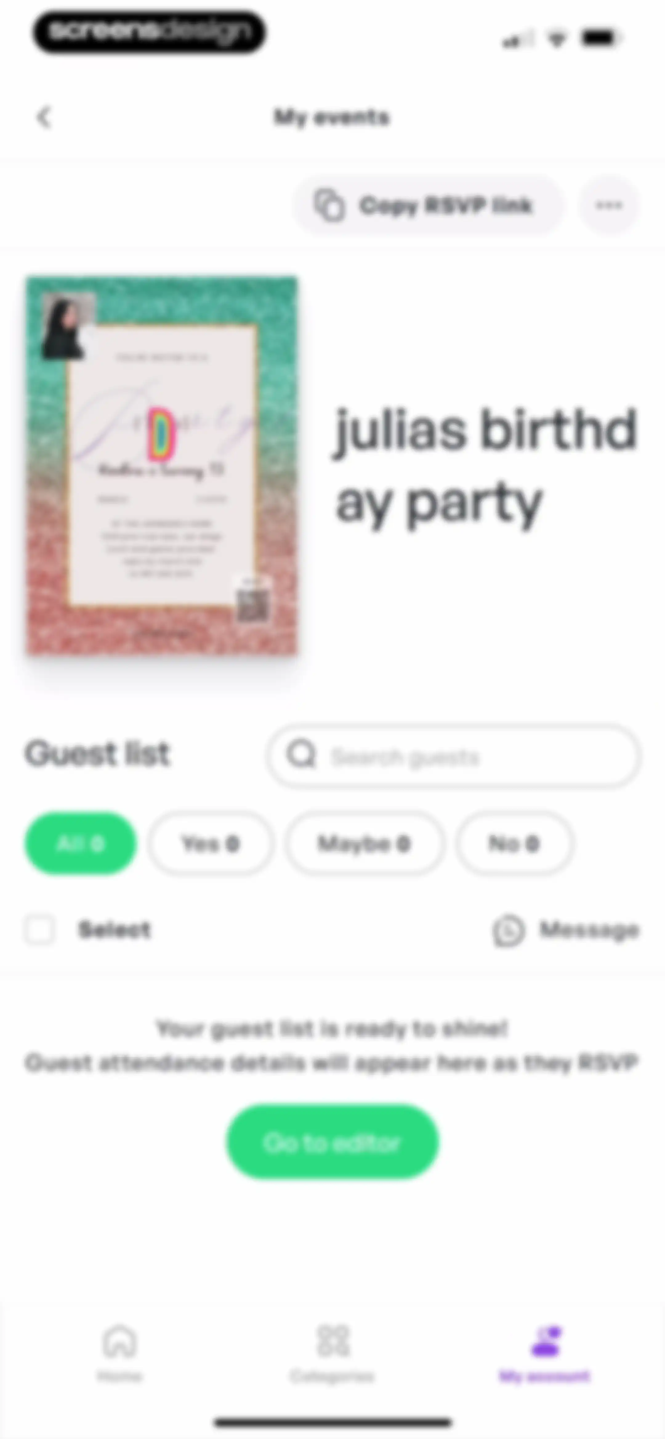 Invitation Maker: Cards & RSVP screen 74